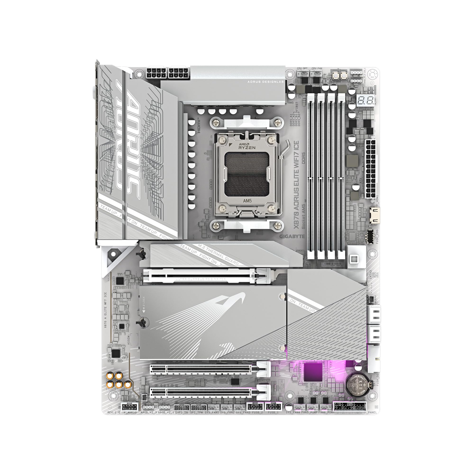 Foto 2 | Placa Madre Gigabyte X870 Aorus Elite Wifi7 Ice Am5 Lga 1718 - Venta Internacional.