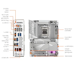 Foto 5 | Placa Madre Gigabyte X870 Aorus Elite Wifi7 Ice Am5 Lga 1718 - Venta Internacional.