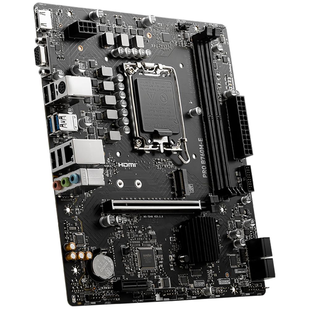 Foto 4 pulgar | Tarjeta Madre Msi Pro B760m-e Lga 1700 2x Ddr5 M.2 Pcie 4.0 Micro Atx