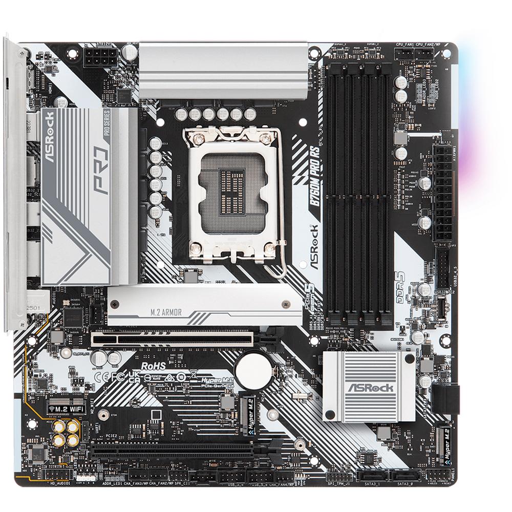 Foto 3 pulgar | Tarjeta Madre Asrock B760m Pro Rs Lga1700 4x Ddr5 M.2 Pcie 5.0 Usb-c Micro Atx