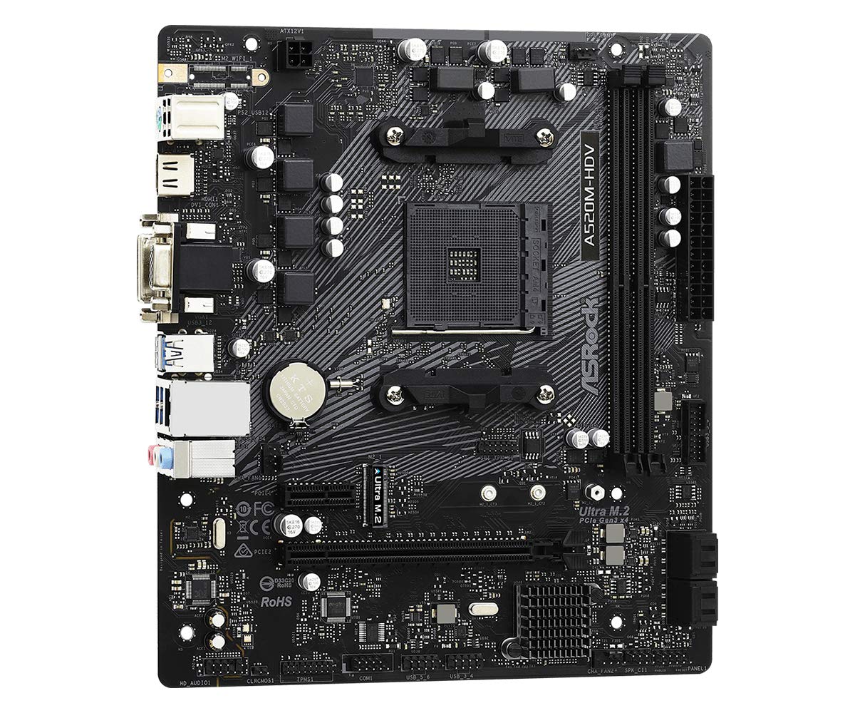 Foto 5 pulgar | Placa Base Asrock A520m-hdv Para Amd Ryzen Con Memoria De 32 Gb - Venta Internacional.