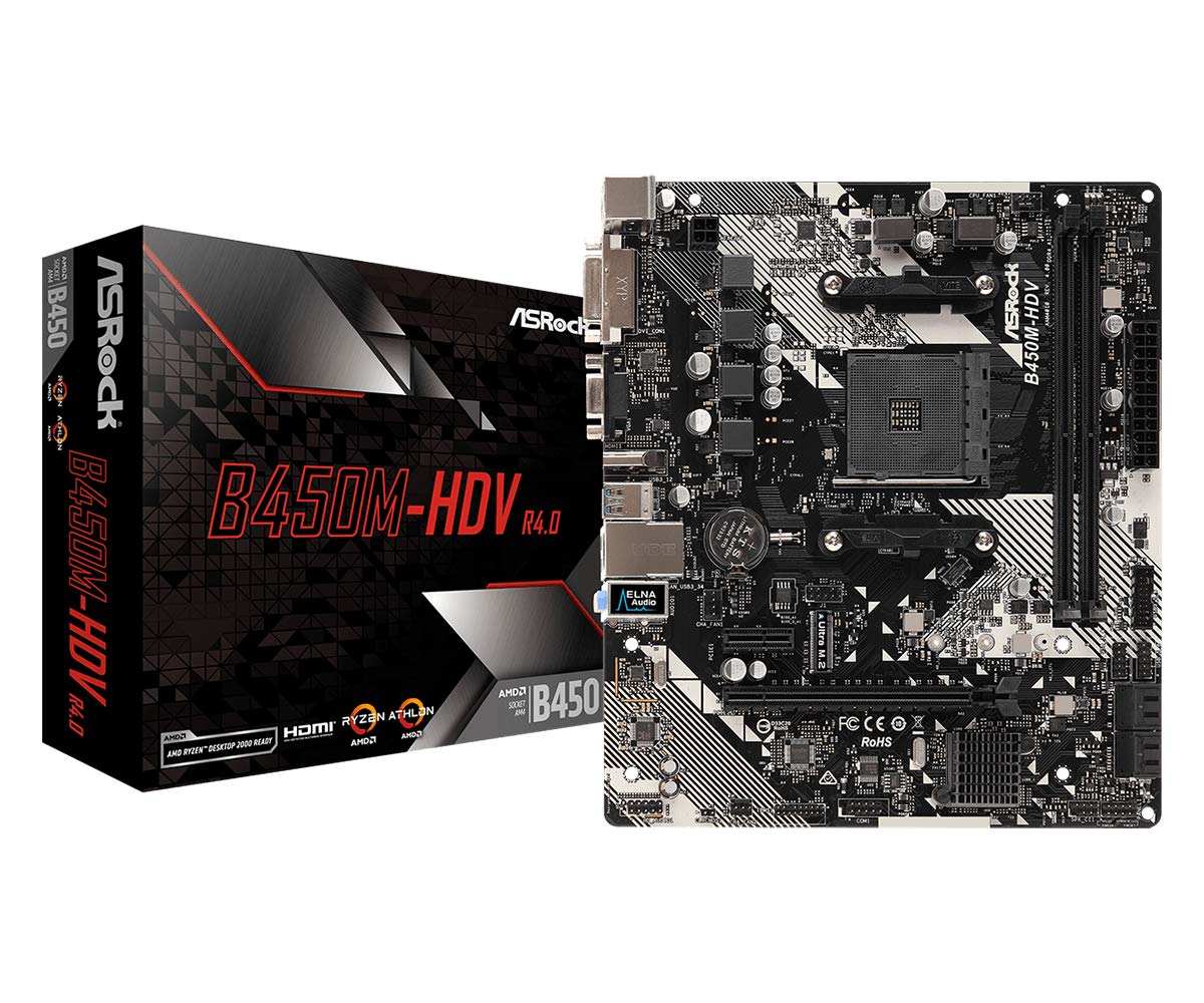 Foto 2 pulgar | Placa Madre Asrock B450m-hdv R4.0 Am4 Amd Promontory B450 - Venta Internacional.