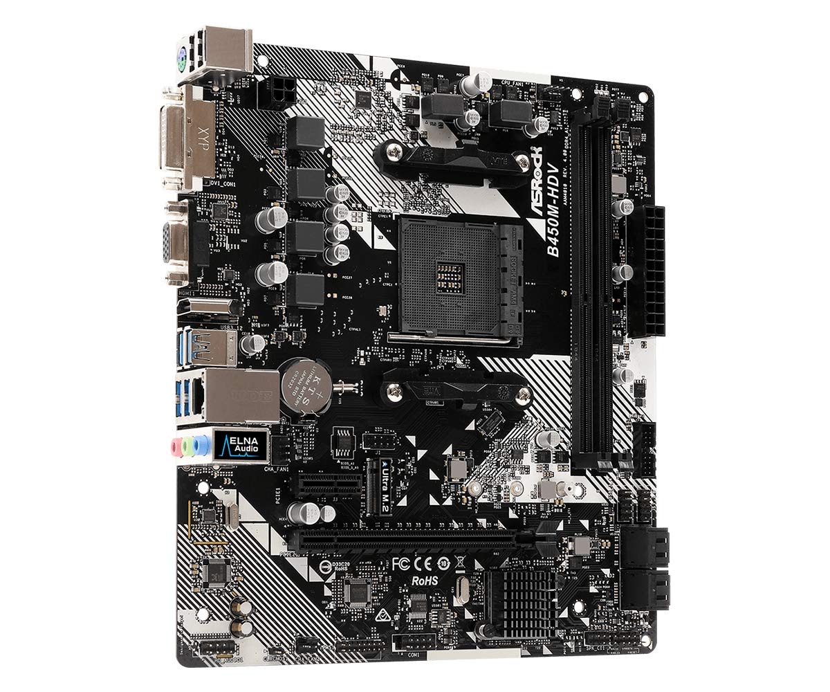 Foto 5 pulgar | Placa Madre Asrock B450m-hdv R4.0 Am4 Amd Promontory B450 - Venta Internacional.