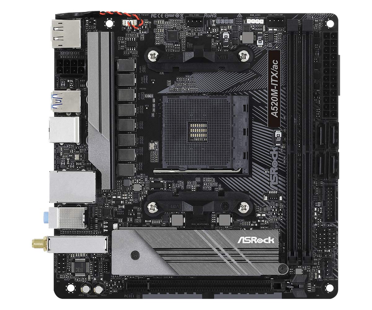 Foto 3 pulgar | Placa Madre Asrock A520m-itx/ac Mini Itx Para Amd Ryzen - Venta Internacional.