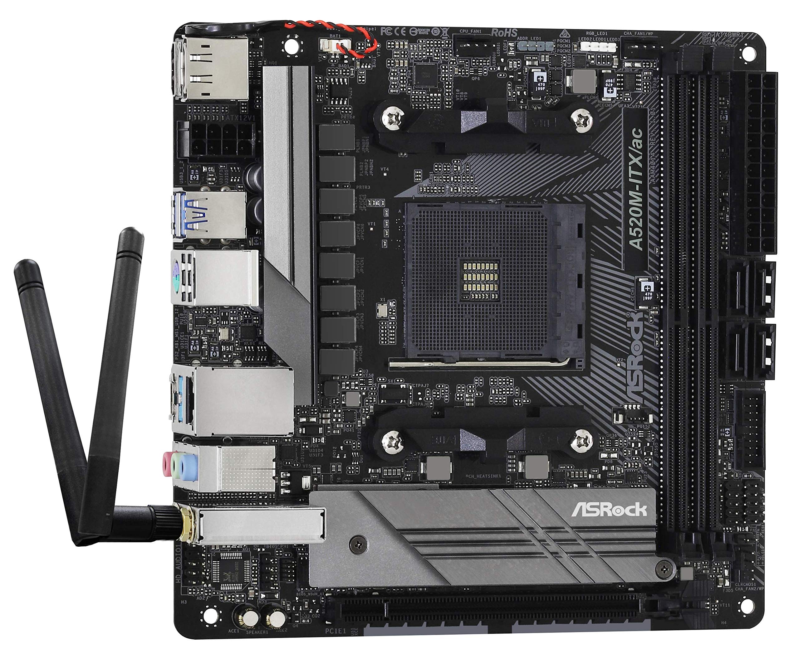 Foto 7 pulgar | Placa Madre Asrock A520m-itx/ac Mini Itx Para Amd Ryzen - Venta Internacional.