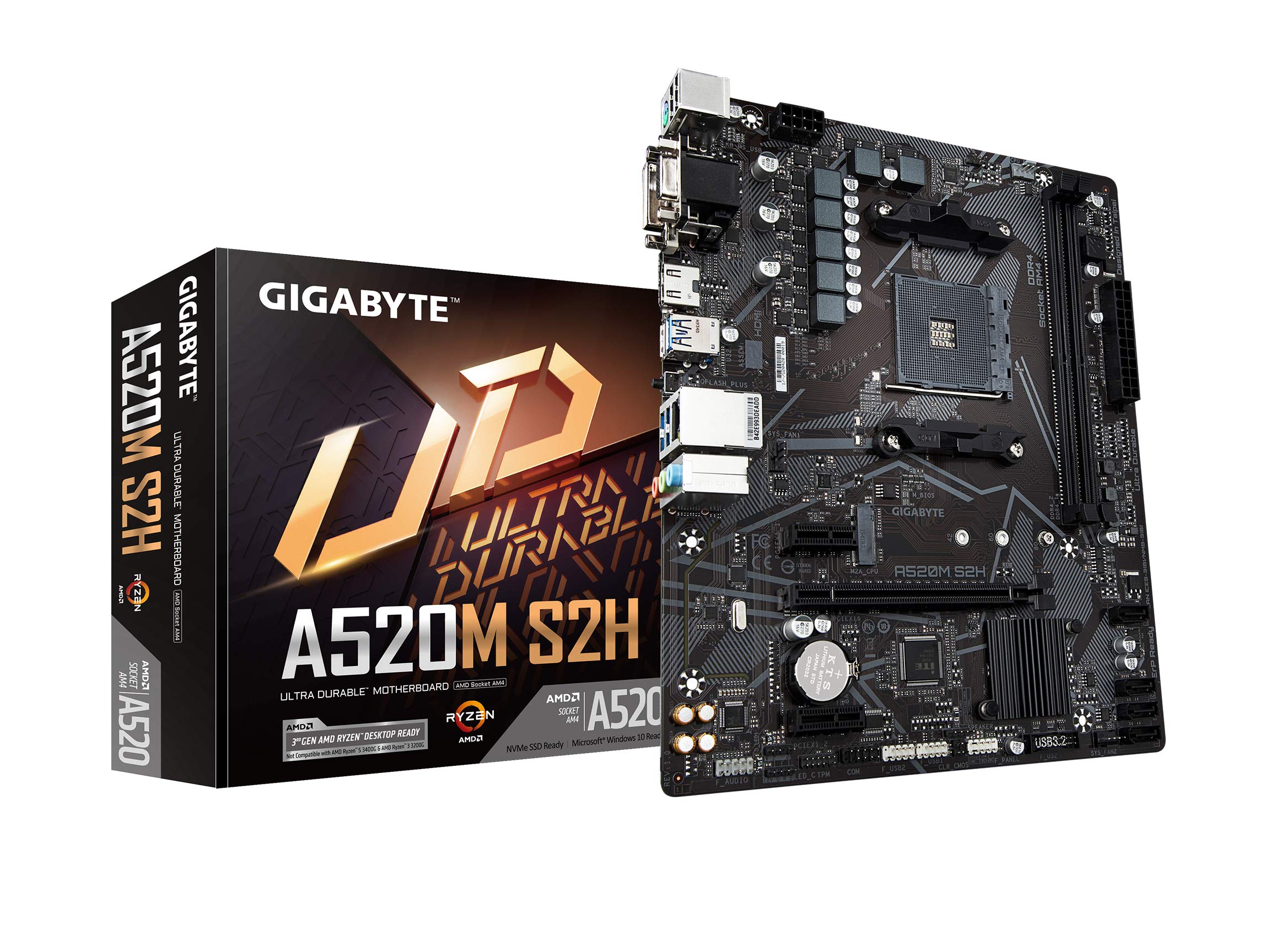 Foto 2 pulgar | Placa Madre Gigabyte A520m S2h Amd Ryzen Am4 Microatx - Venta Internacional.