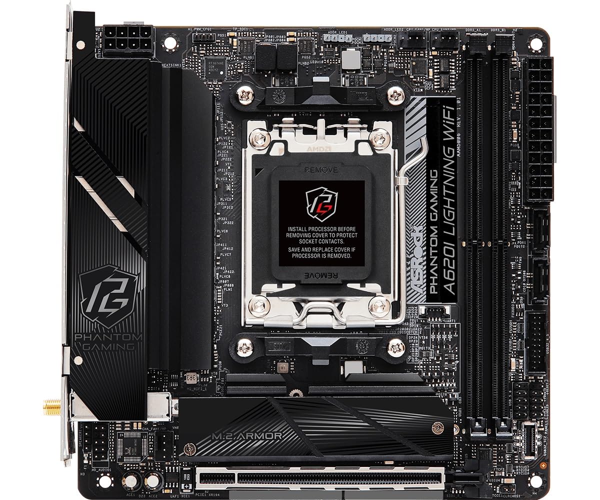 Foto 3 pulgar | Placa Madre Asrock A620i Lightning Wifi 6e Amd Ryzen Am5 - Venta Internacional.