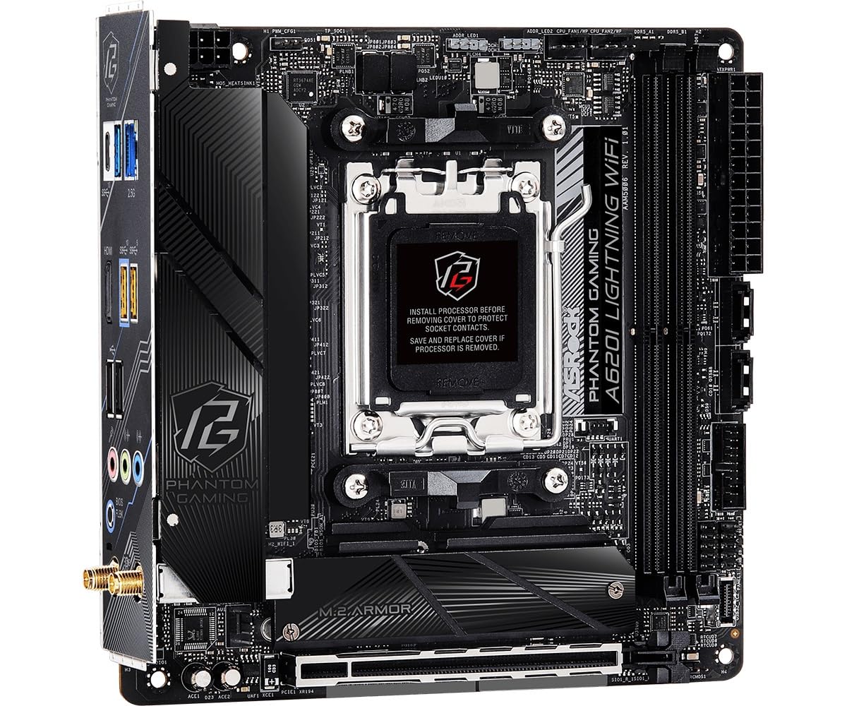 Foto 6 pulgar | Placa Madre Asrock A620i Lightning Wifi 6e Amd Ryzen Am5 - Venta Internacional.