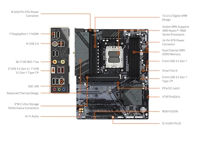 Foto 7 | Placa Madre Gigabyte B650 Eagle Ax Am5 Lga 1718 Amd B650 Atx - Venta Internacional.