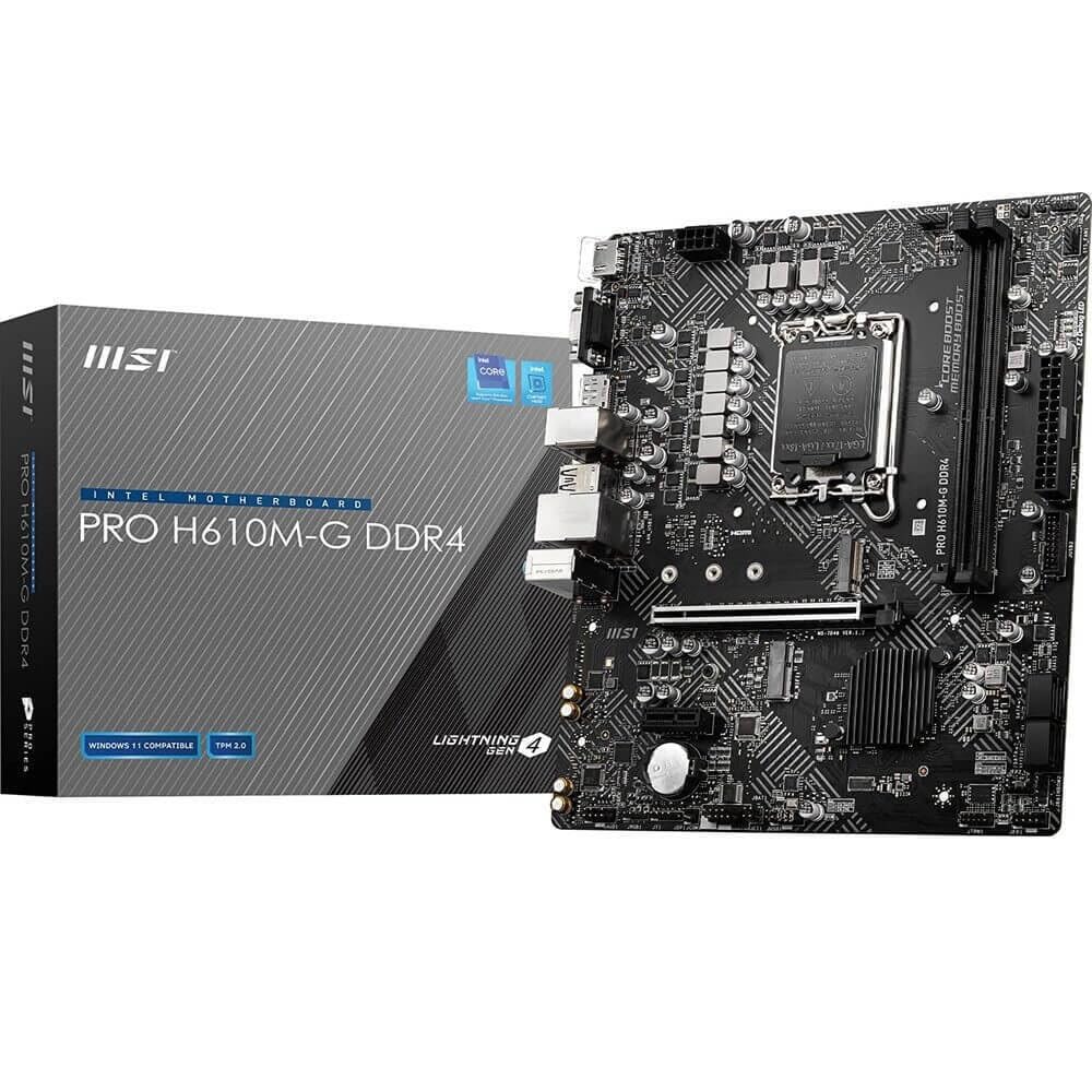 Foto 2 pulgar | Placa Madre MSI Pro H610m-g Ddr4 para Intel De 12.ª, 13.ª y 14.ª Generación - Venta Internacional