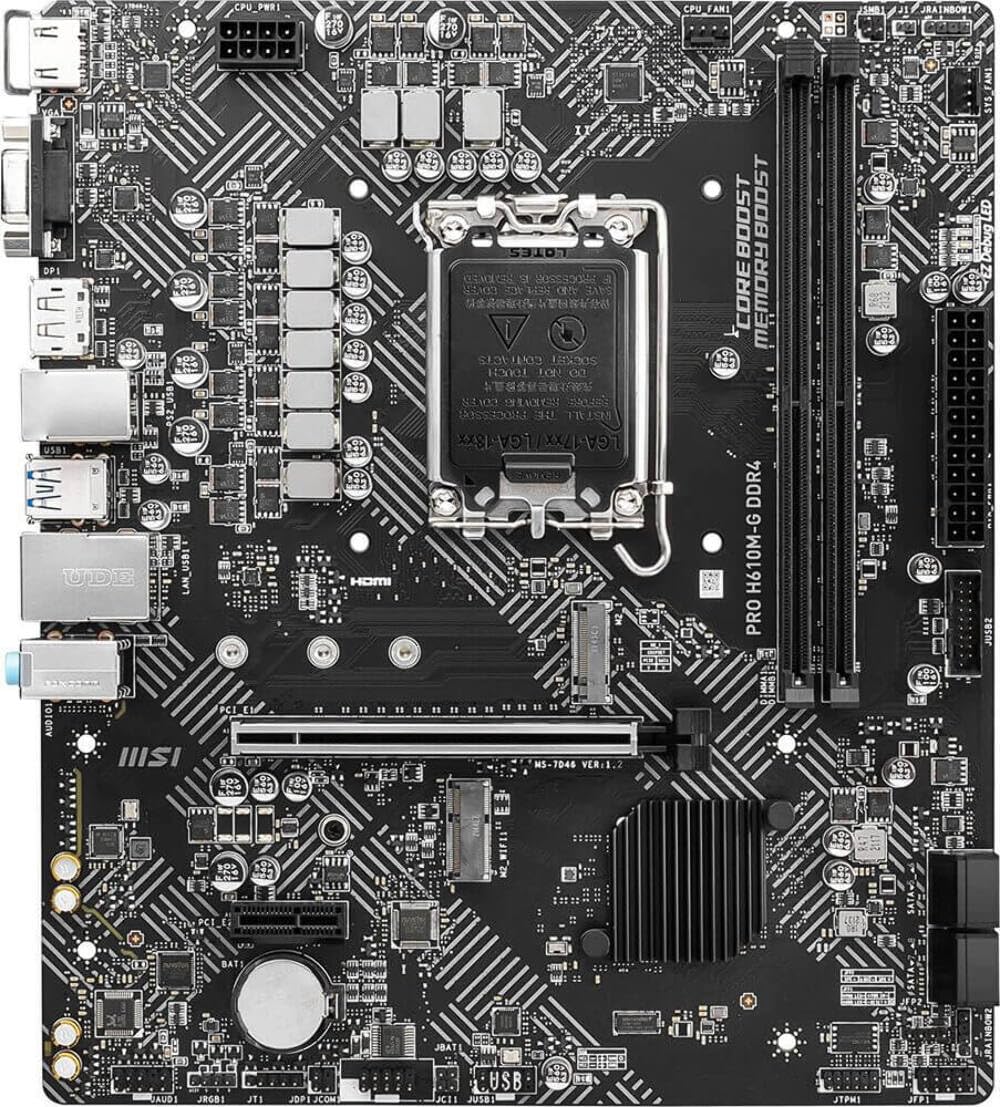 Foto 3 pulgar | Placa Madre MSI Pro H610m-g Ddr4 para Intel De 12.ª, 13.ª y 14.ª Generación - Venta Internacional
