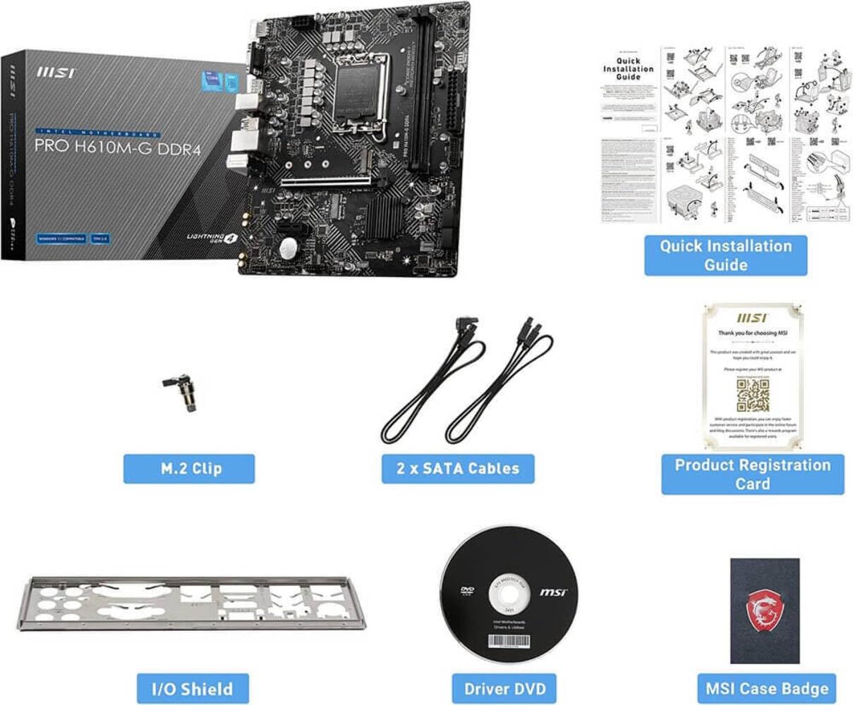 Foto 8 pulgar | Placa Madre MSI Pro H610m-g Ddr4 para Intel De 12.ª, 13.ª y 14.ª Generación - Venta Internacional