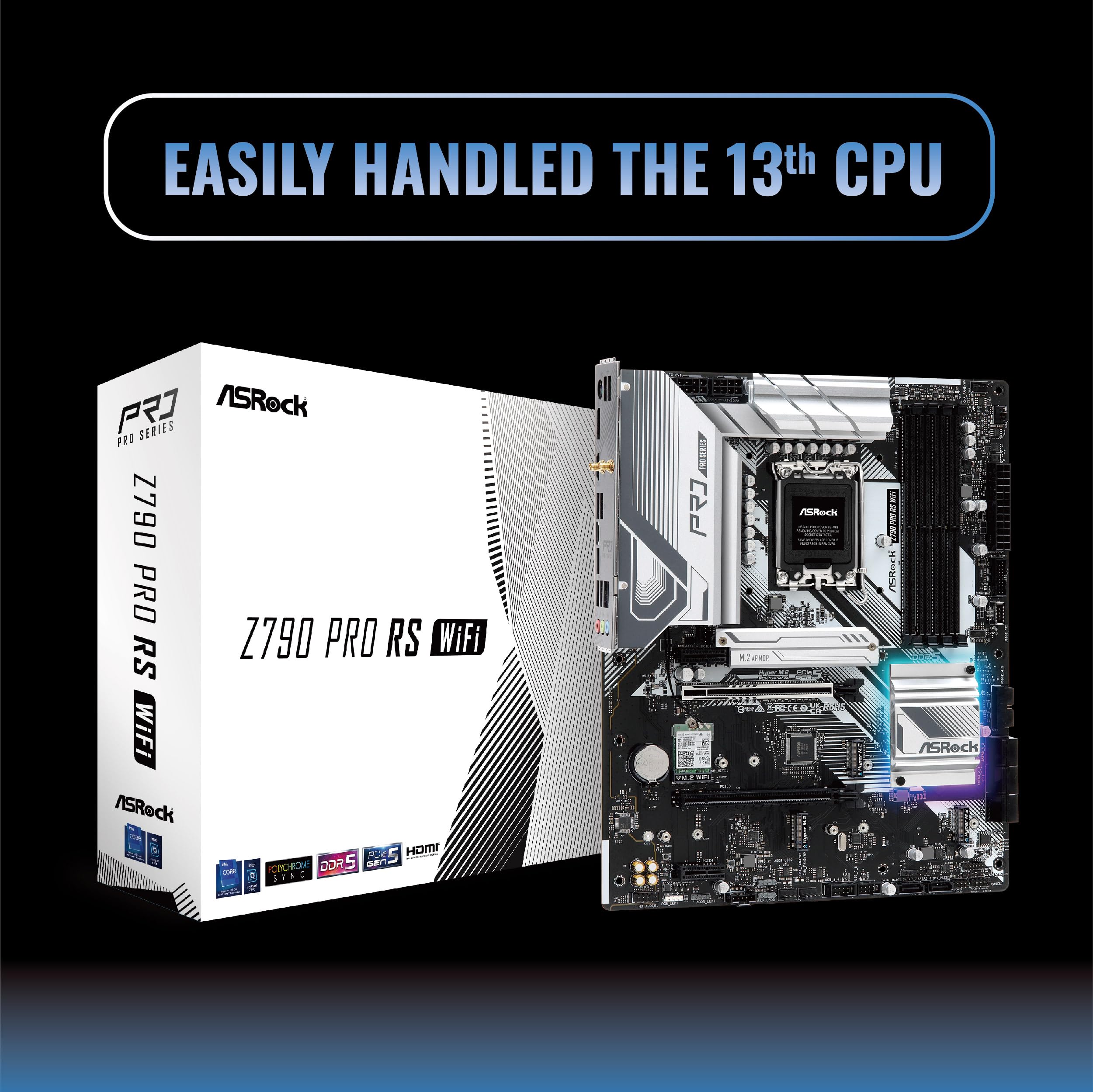 Foto 3 | Placa Madre Asrock Z790 Pro Rs Wifi Intel Lga1700 Ddr5 - Venta Internacional.