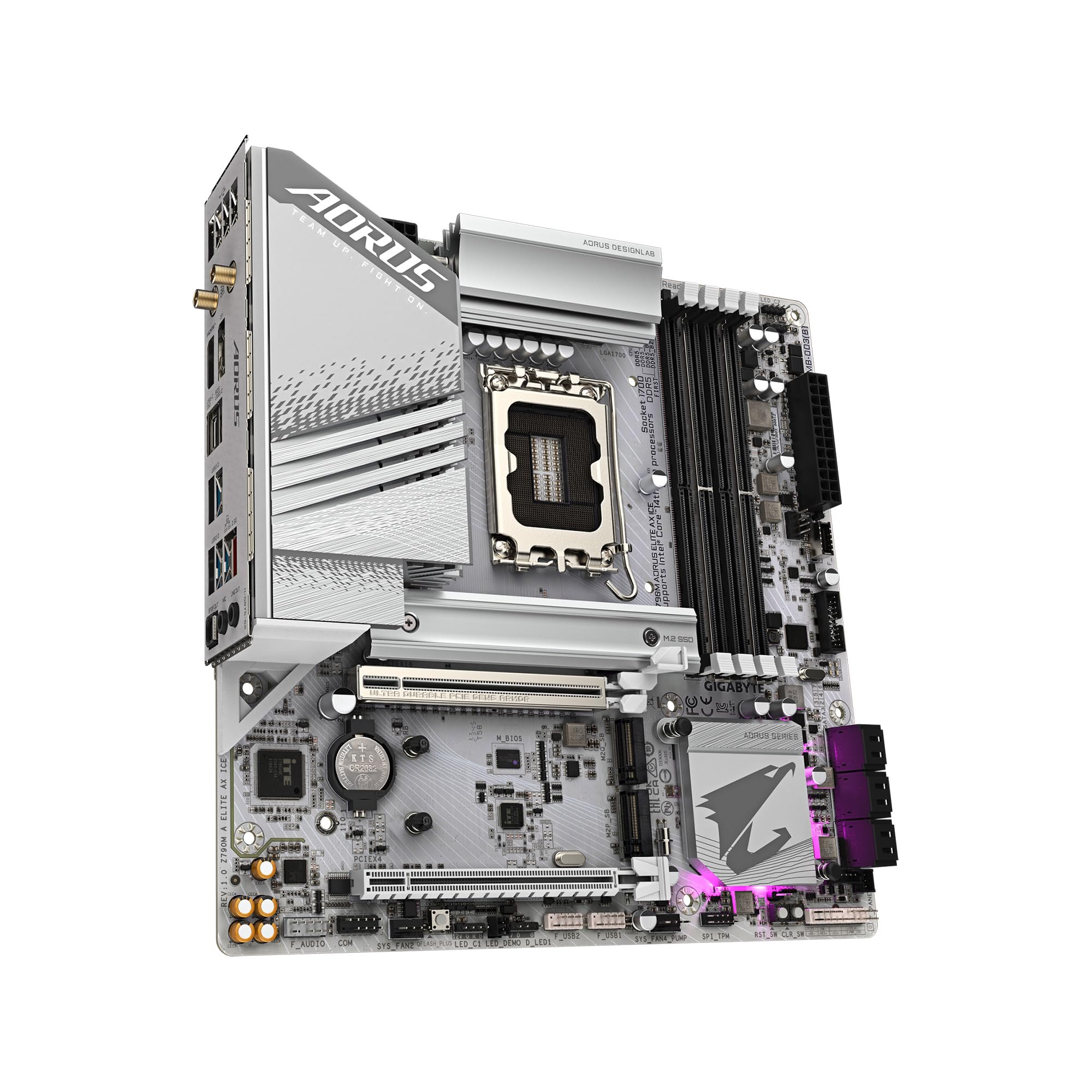 Foto 4 pulgar | Placa Base Gigabyte Z790m Aorus Elite Ax Ice Lga 1700 Ddr5 - Venta Internacional.