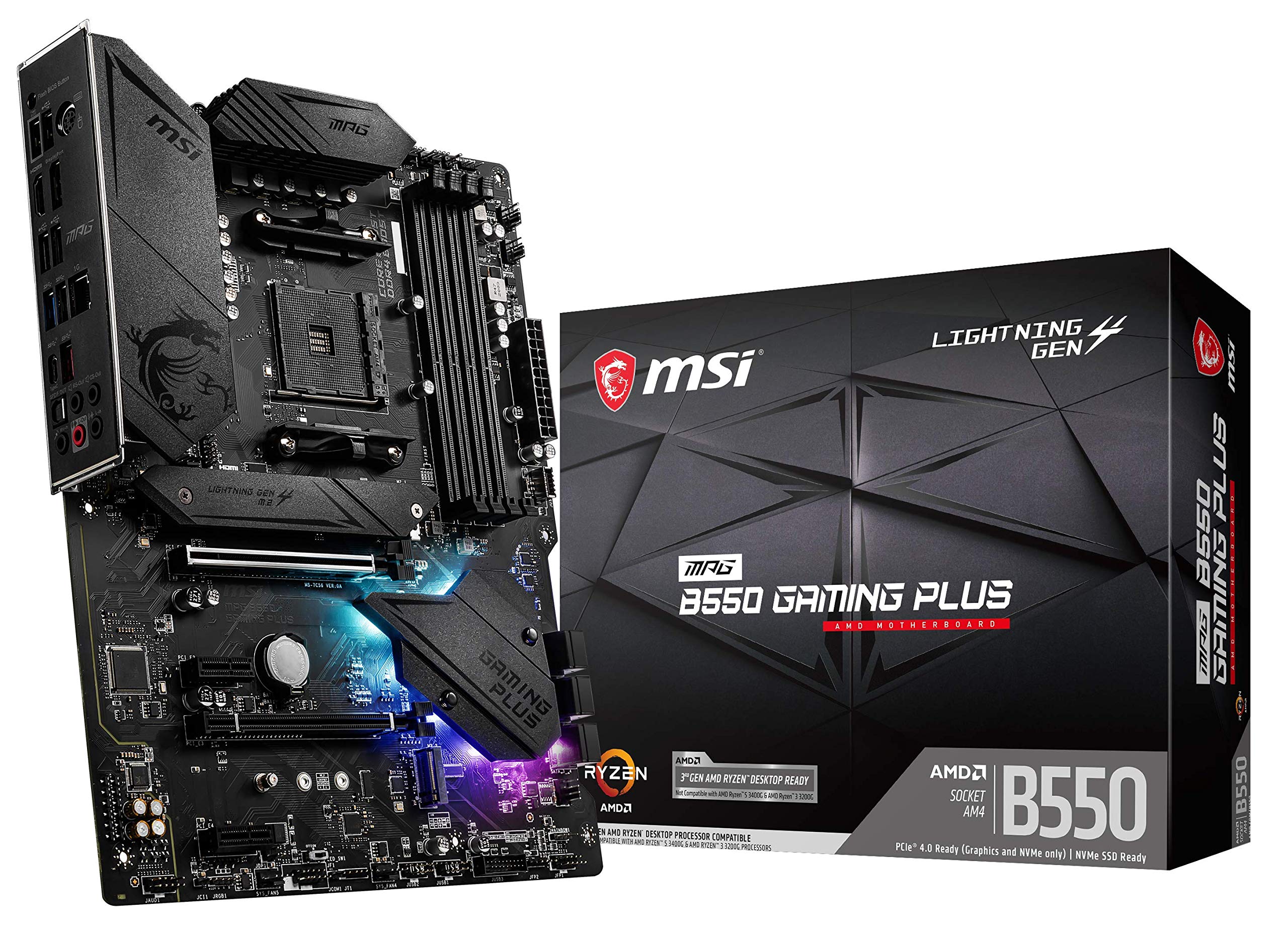 Foto 1 | Placa Madre MSI MPG B550 Gaming Plus AMD AM4 DDR4 ATX - Venta Internacional