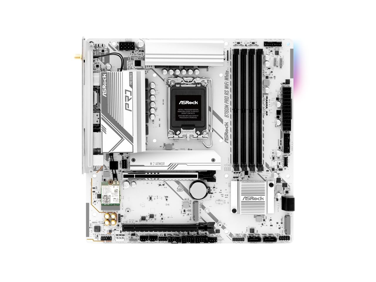 Foto 3 pulgar | Placa Base Asrock B760m Pro Rs Wifi Blanca Ddr5 256gb Lga1700 - Venta Internacional.