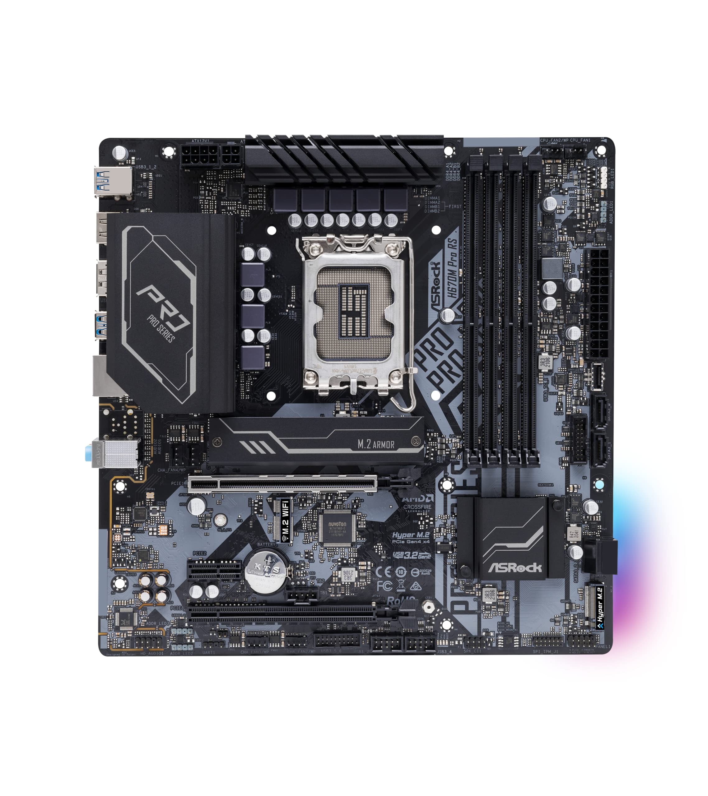 Foto 3 pulgar | Placa Madre Asrock H670m Pro Rs Lga1700/ Intel H670/ Ddr4 - Venta Internacional.