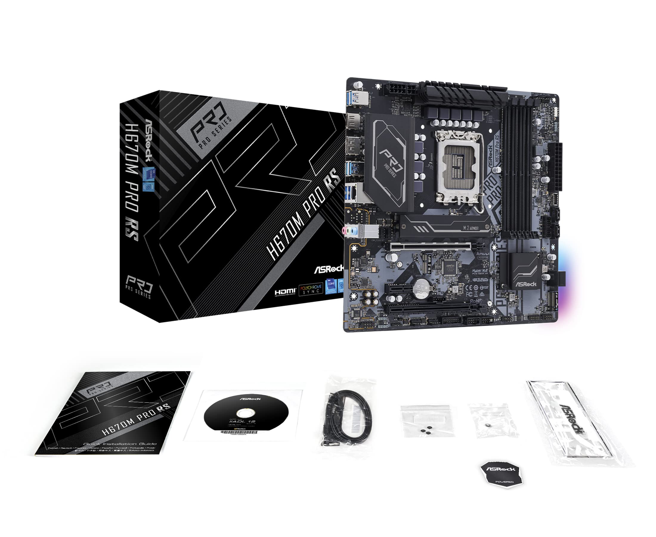 Foto 5 pulgar | Placa Madre Asrock H670m Pro Rs Lga1700/ Intel H670/ Ddr4 - Venta Internacional.