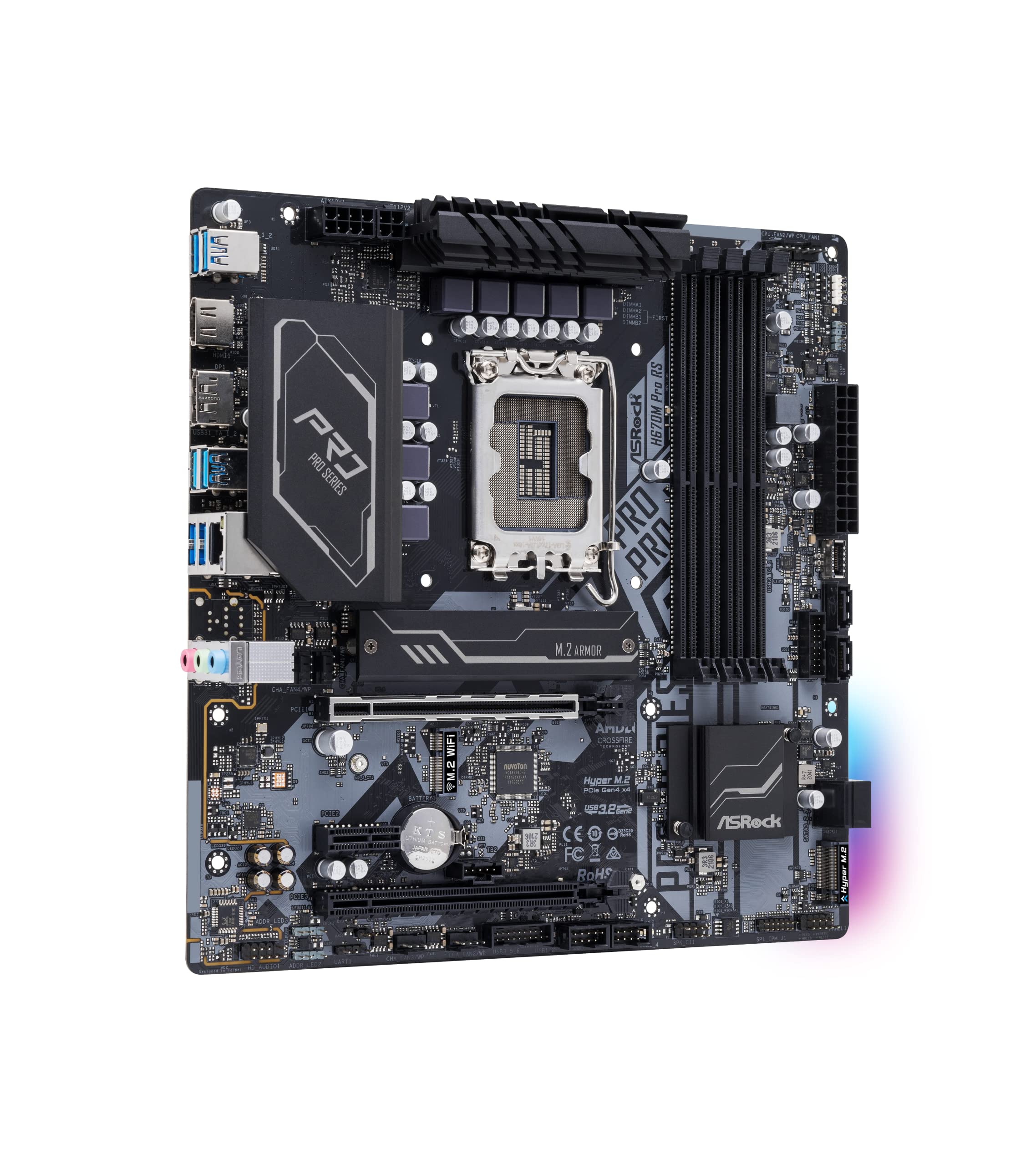 Foto 7 pulgar | Placa Madre Asrock H670m Pro Rs Lga1700/ Intel H670/ Ddr4 - Venta Internacional.