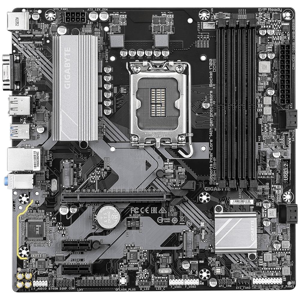 Foto 3 | Tarjeta Madre Gigabyte B760m D3hp Lga 1700 4x Ddr5 2x M.2 Pcie 4.0 Usb-c Micro Atx