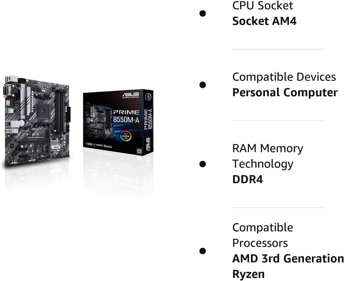 Foto 6 pulgar | Placa Madre Asus Prime B550m-a/csm Amd Am4 (ryzen™ De Tercera Generación) - Venta Internacional.