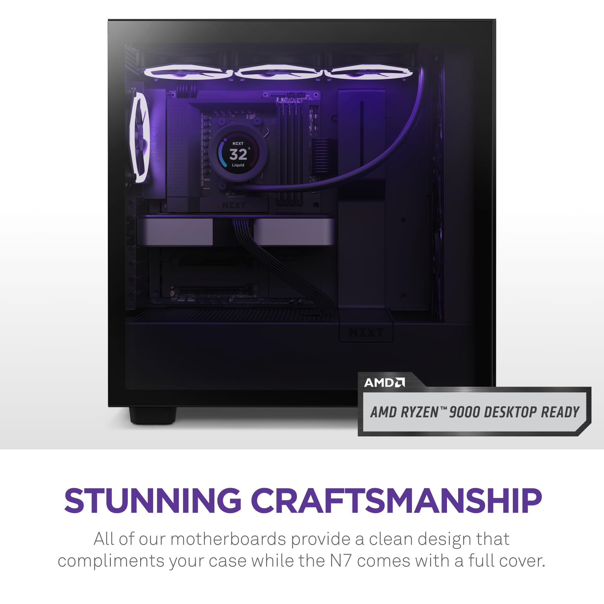 Foto 3 pulgar | Placa Base Para Juegos Nzxt N7 B650e Amd B650 Ddr5 Wi-fi 6e Negra - Venta Internacional.