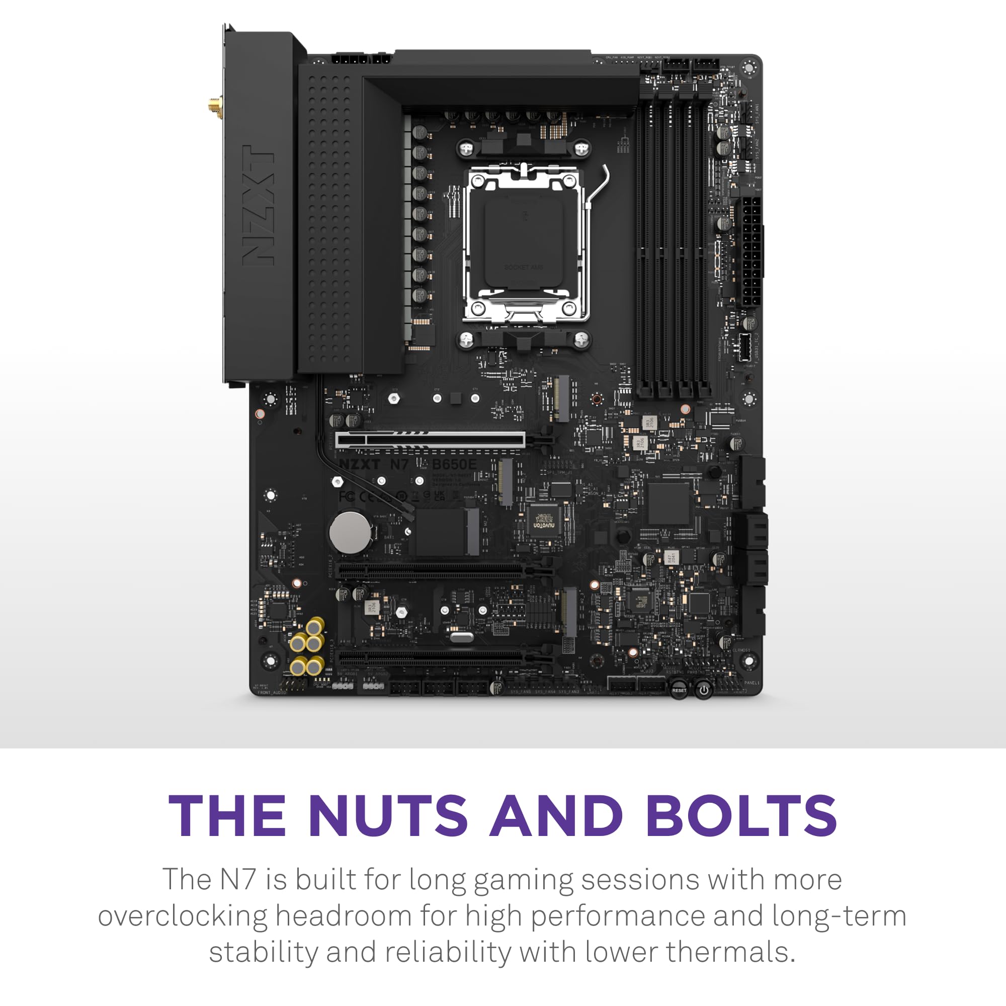 Foto 4 pulgar | Placa Base Para Juegos Nzxt N7 B650e Amd B650 Ddr5 Wi-fi 6e Negra - Venta Internacional.