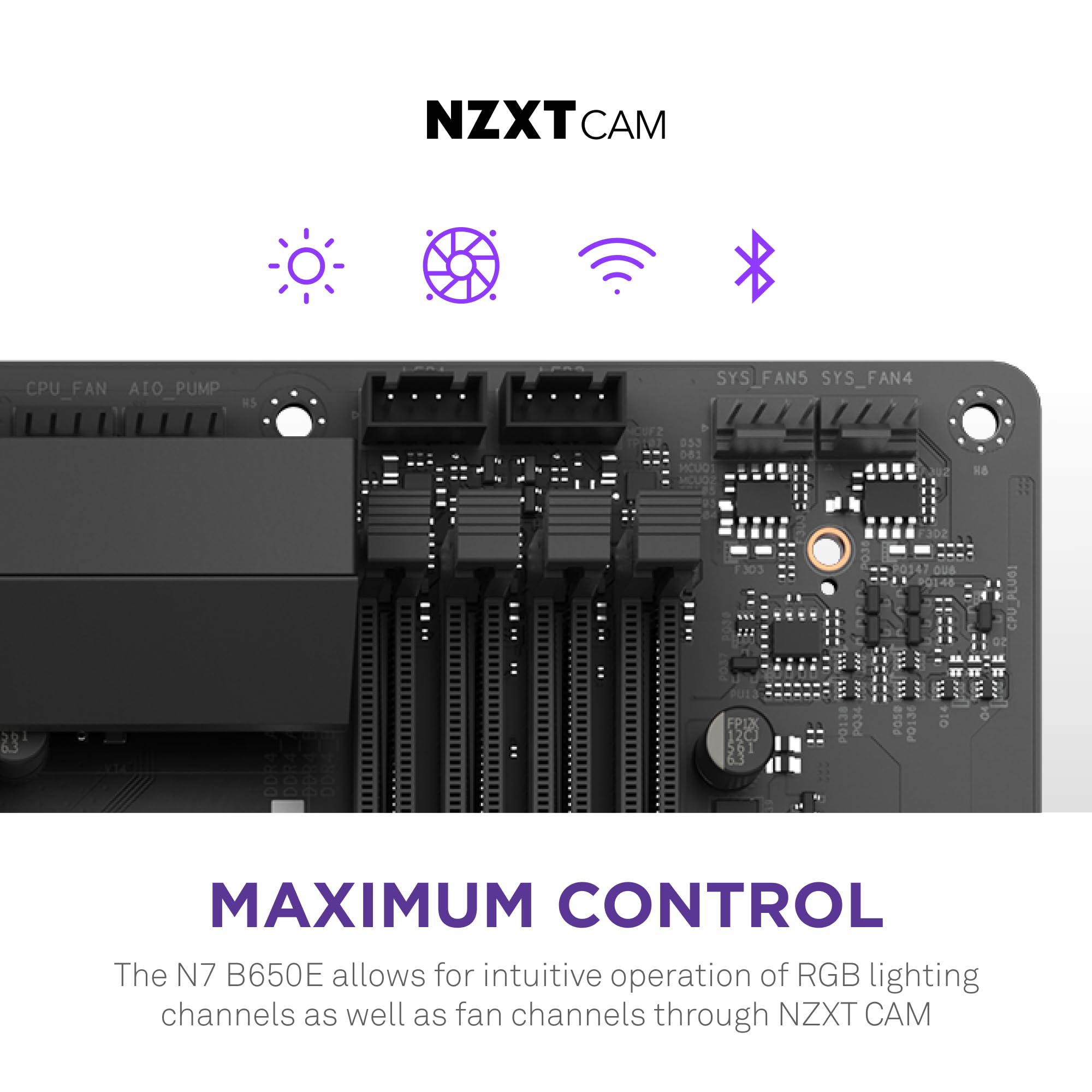 Foto 6 pulgar | Placa Base Para Juegos Nzxt N7 B650e Amd B650 Ddr5 Wi-fi 6e Negra - Venta Internacional.