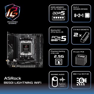 Foto 4 | Placa Madre Asrock B650i Lightning Wifi 6e Amd Ryzen B650 - Venta Internacional.