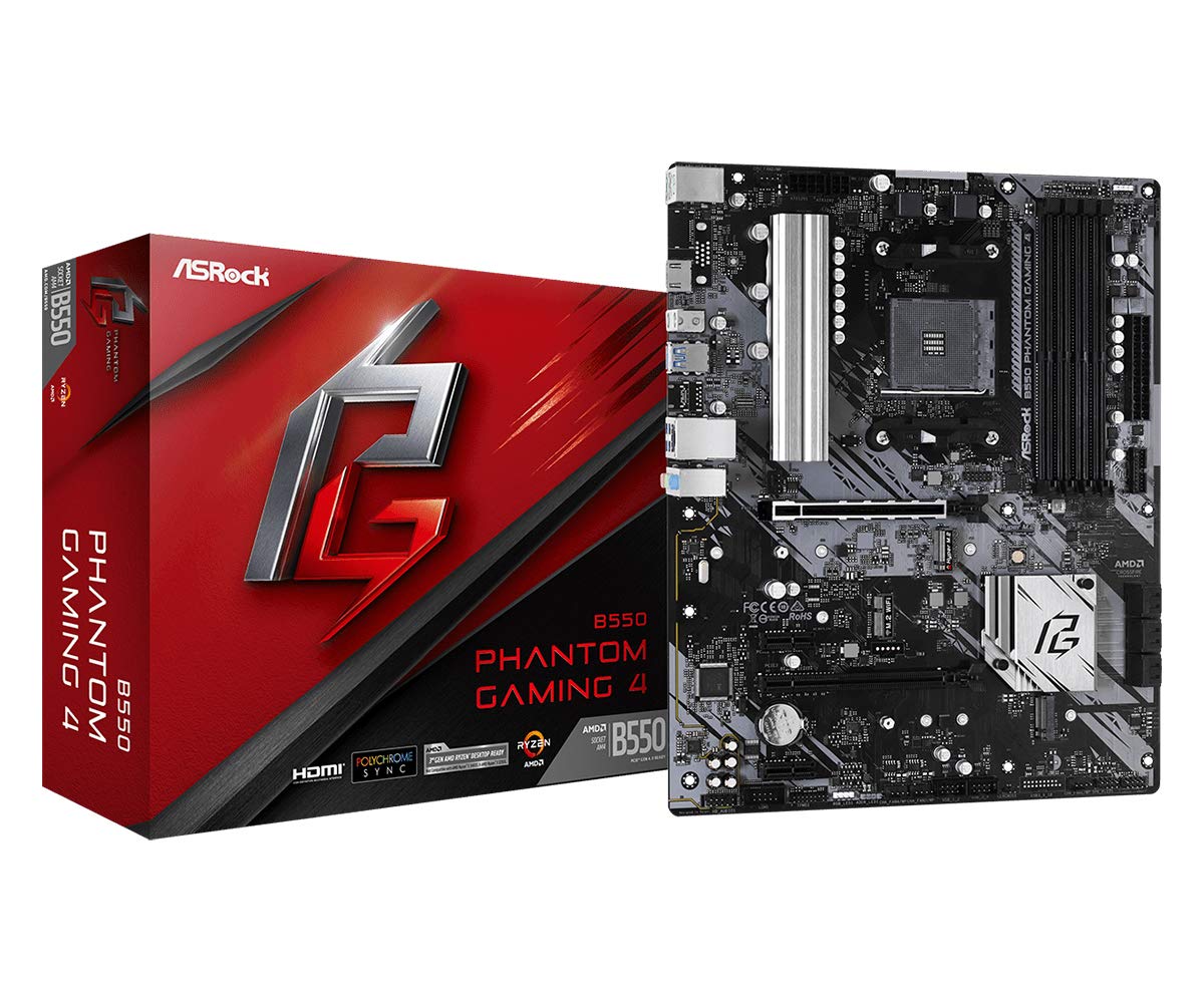 Foto 2 pulgar | Placa Base Asrock B550 Phantom Gaming 4 Para Amd Ryzen - Venta Internacional.