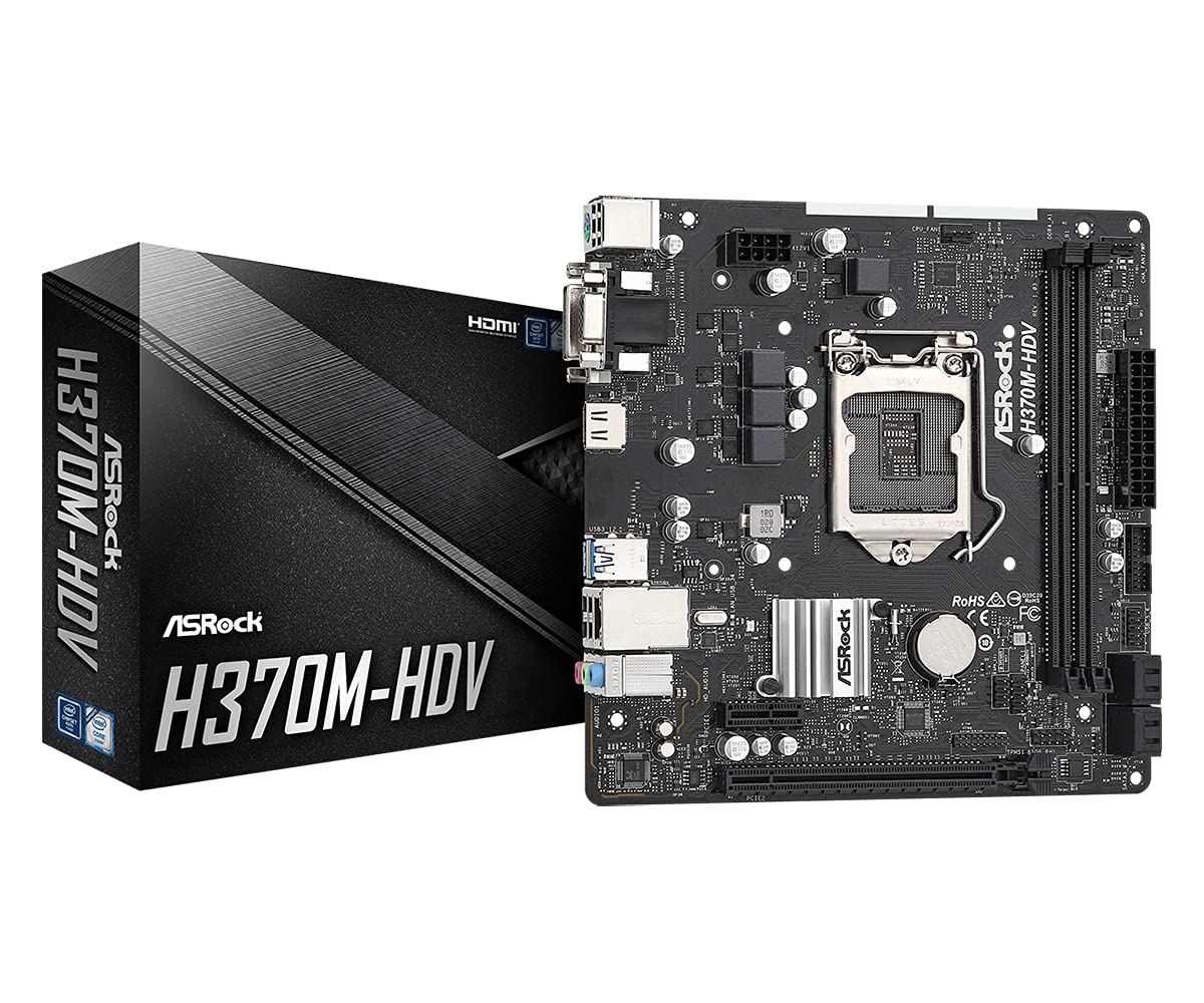 Foto 2 pulgar | Placa Madre Asrock H370m-hdv Lga1151/ Intel H370/ Ddr4 - Venta Internacional.