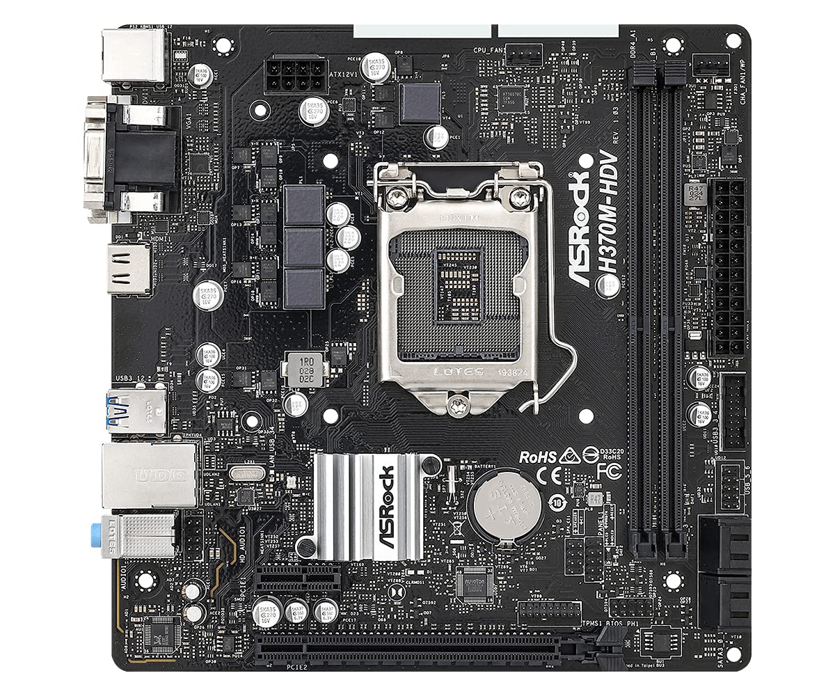 Foto 3 pulgar | Placa Madre Asrock H370m-hdv Lga1151/ Intel H370/ Ddr4 - Venta Internacional.