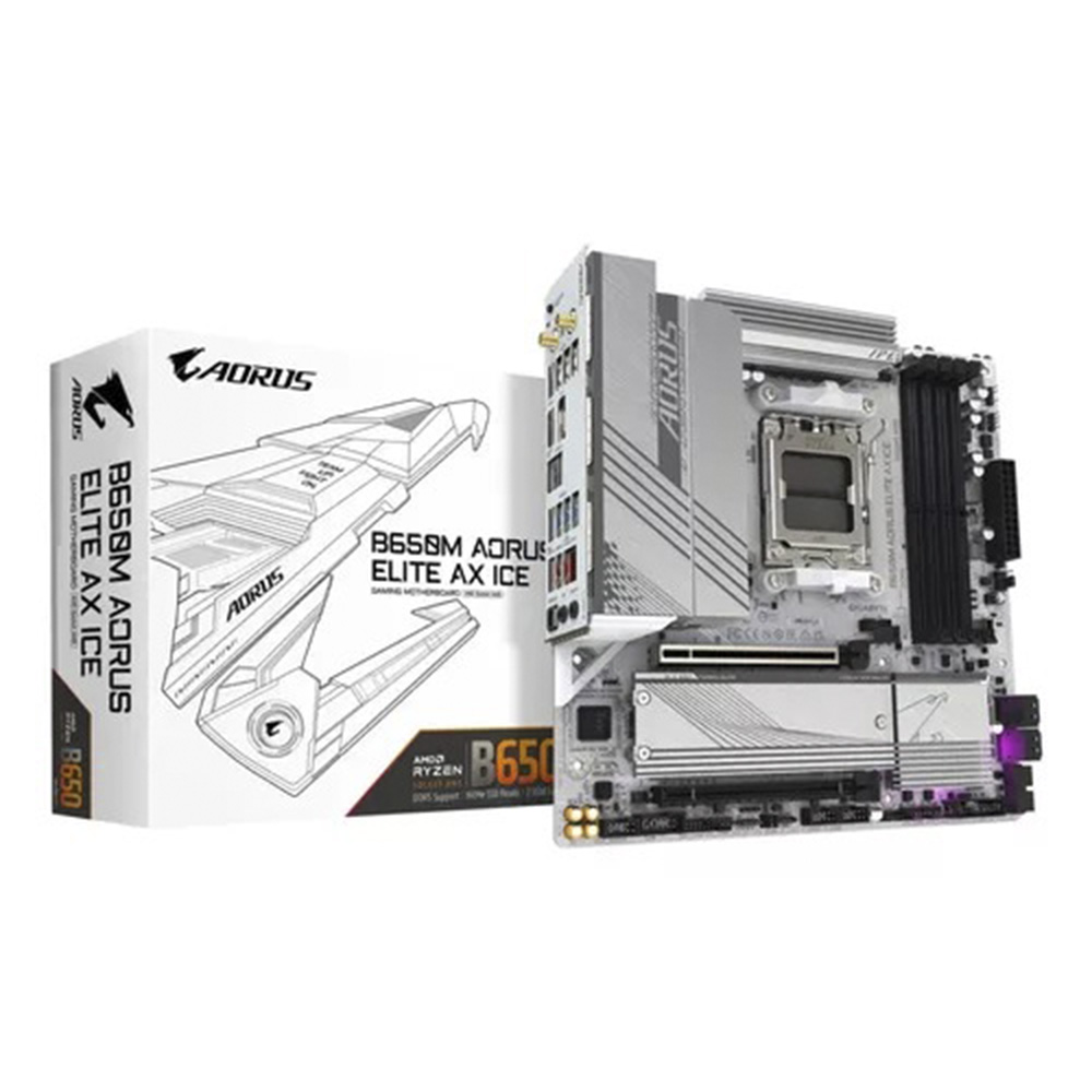 Foto 2 pulgar | Mb Gigabyte B650m Aorus Elite Ax Ice Ryzen Am5 Ddr5 256gb Hdmi B650 V2