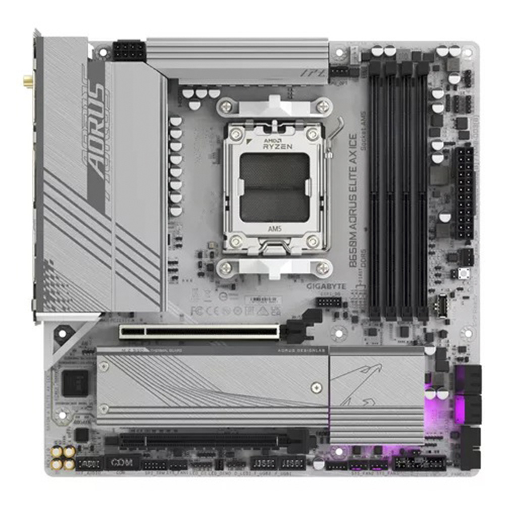 Foto 3 pulgar | Mb Gigabyte B650m Aorus Elite Ax Ice Ryzen Am5 Ddr5 256gb Hdmi B650 V2