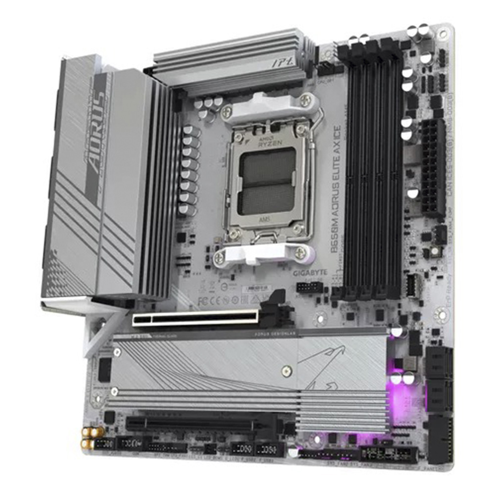 Foto 5 pulgar | Mb Gigabyte B650m Aorus Elite Ax Ice Ryzen Am5 Ddr5 256gb Hdmi B650 V2