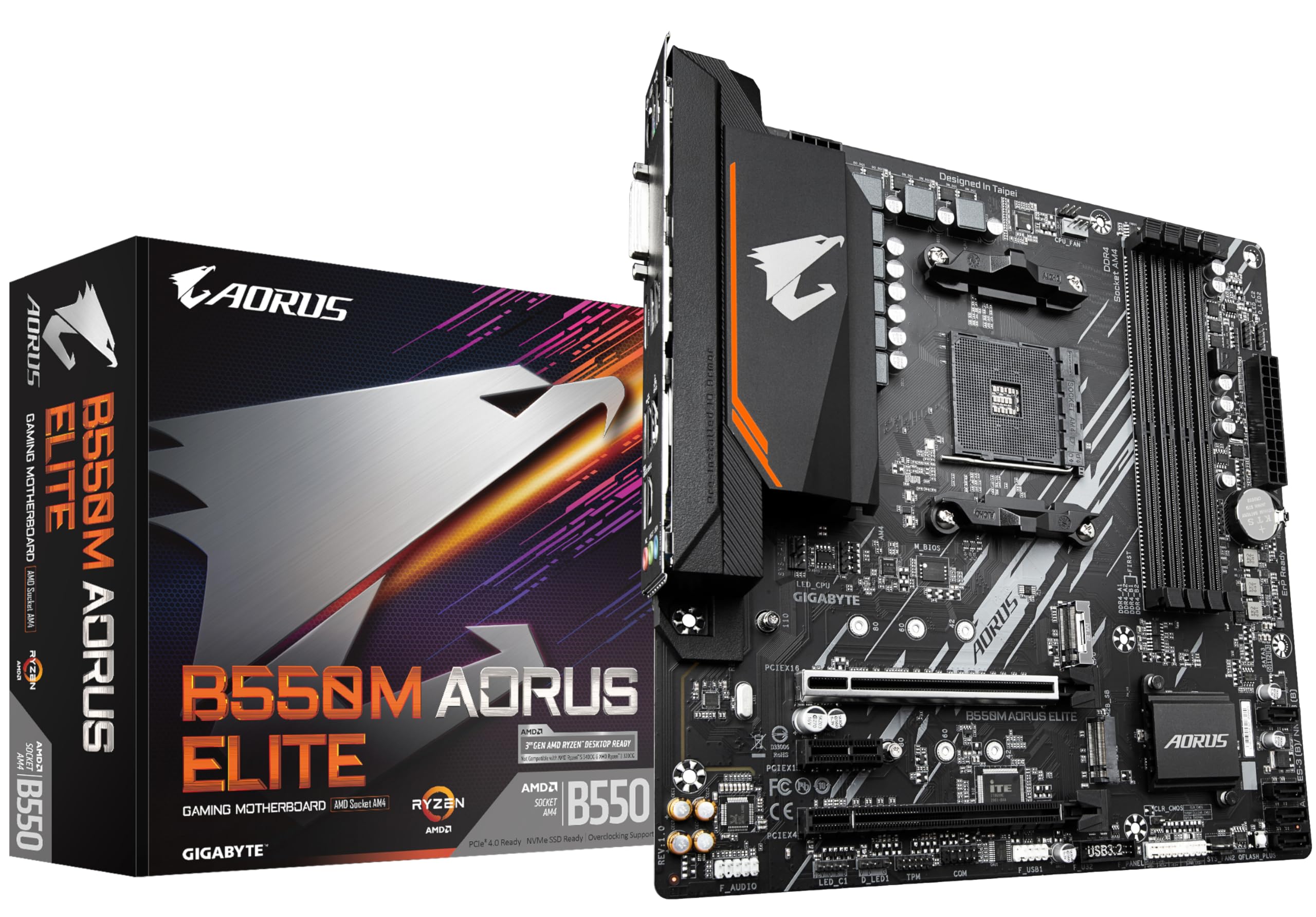 Foto 2 pulgar | Placa Madre Gigabyte Amd B550 Aorus Elite Micro Atx Ddr4 - Venta Internacional