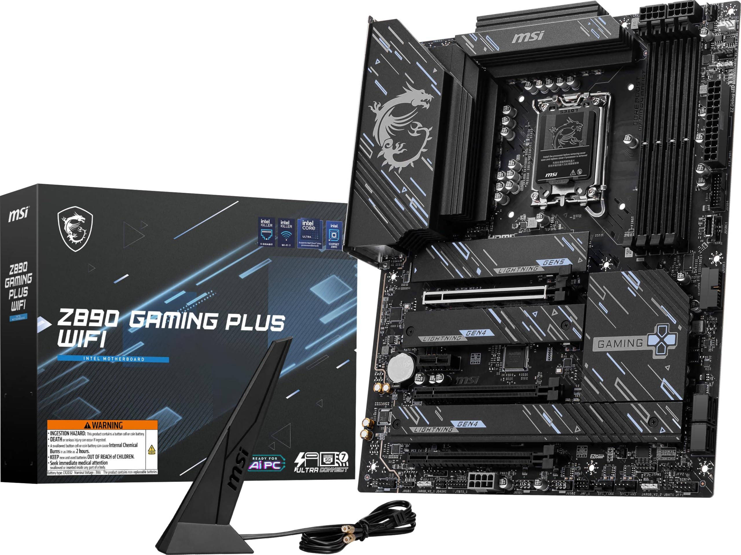 Foto 2 pulgar | Placa Madre Msi Z890 Gaming Plus Wifi Atx Con Core Ultra 2 - Venta Internacional.