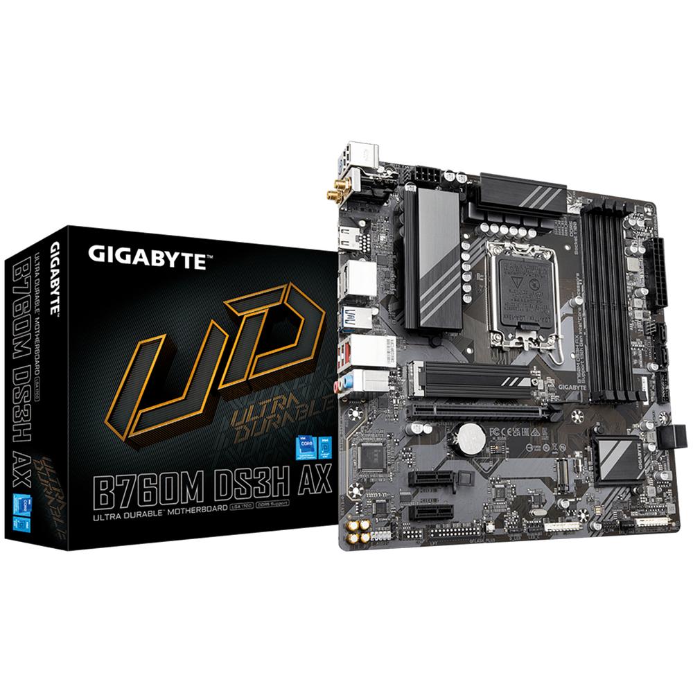 Foto 1 | Tarjeta Madre Gigabyte B760m Ds3h Ax Lga 1700 4x Ddr5 M.2 Pcie 4.0 Wifi 6e Bt 5.3 Micro Atx