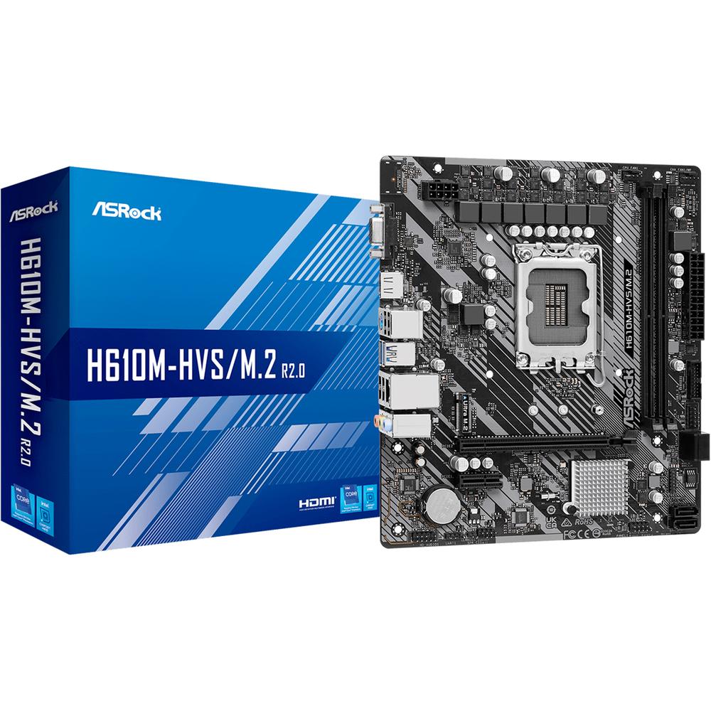 Foto 2 pulgar | Tarjeta Madre Asrock H610m-hvs/m.2 R2.0 Lga 1700 2x Ddr4 M.2 Pcie 4.0 Micro Atx