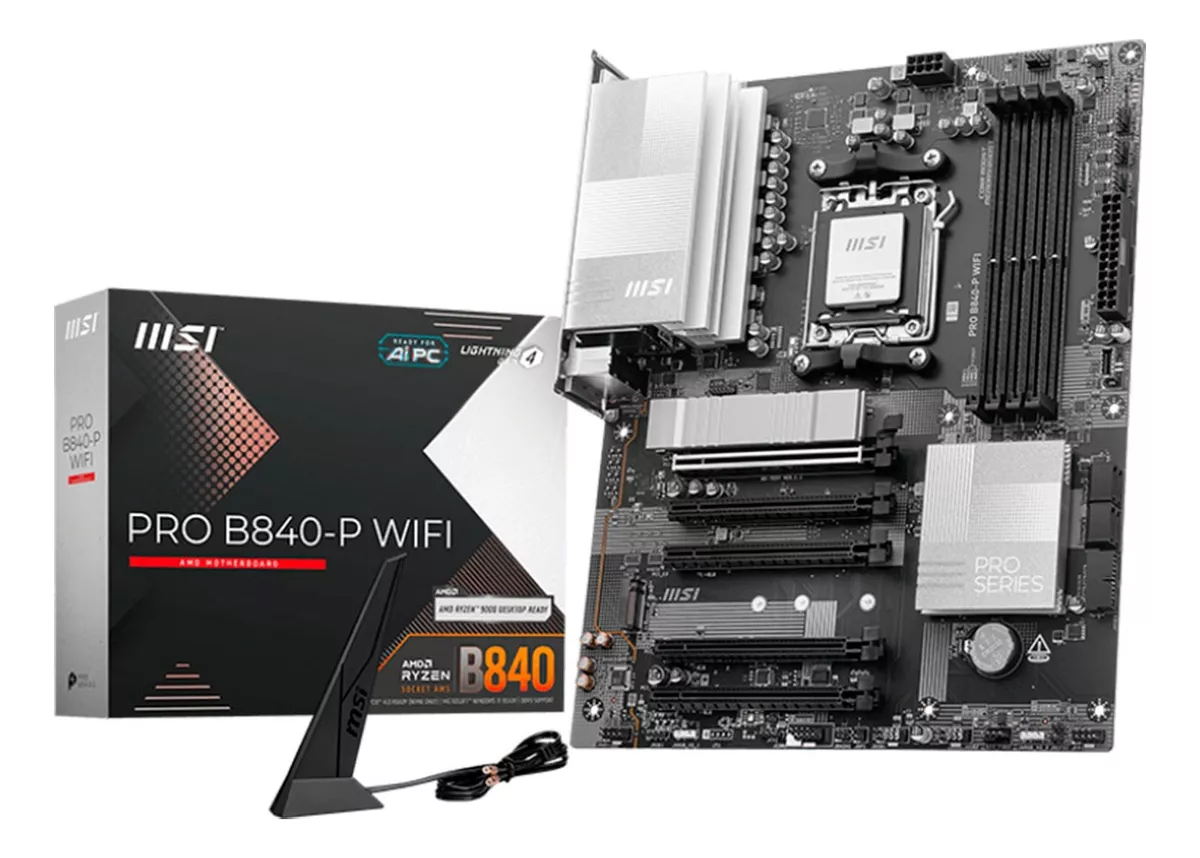 Foto 2 pulgar | Mb Msi Pro B840-p Wifi Amd Am5 Ddr5 256gb Atx Hdmi Usb-c Pro B840-p Wifi Ddr4