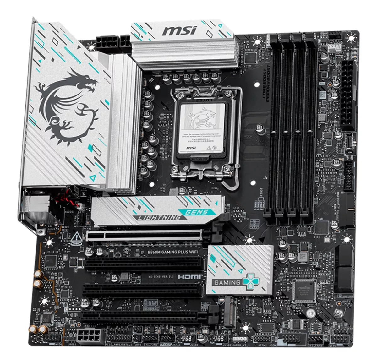 Foto 4 pulgar | Mb Msi B860m Gaming Plus Wifi Intel Gen15 Ddr5 256gb Lga1851 M-atx Hdmi Dp Usb-c B860m Gaming Plus Wifi