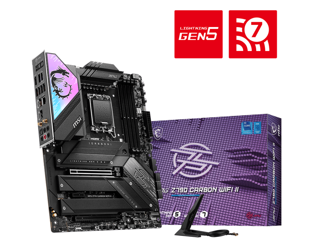 Mb Msi Z790 Carbon Wifi Intel 14va Ddr5 Lga1700 256gb Atx Hdmi Usb-c Mpg Z790 Carbon Wifi Ii
