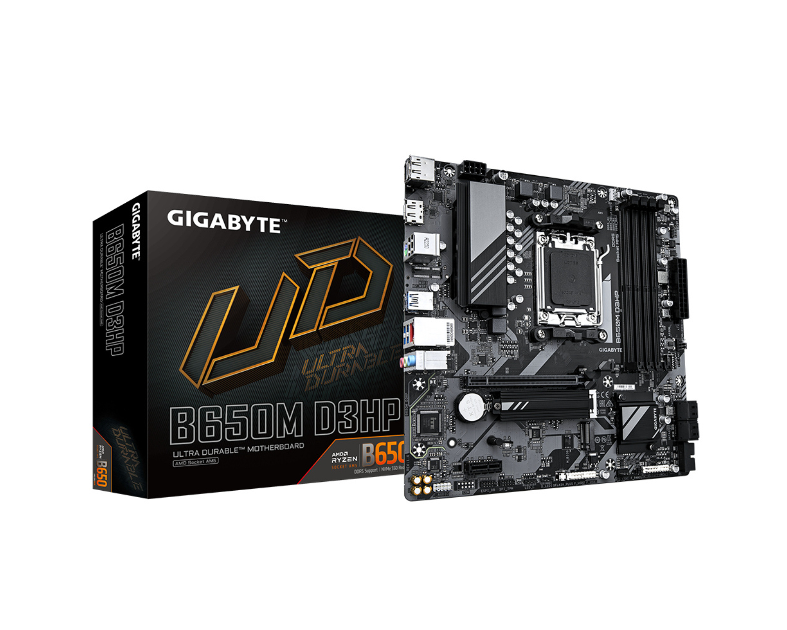 Foto 2 pulgar | Tarjeta Madre Gigabyte Micro-atx B650m D3hp S-am5 Amd B650 Hdmi 192gb Ddr5 Para Amd