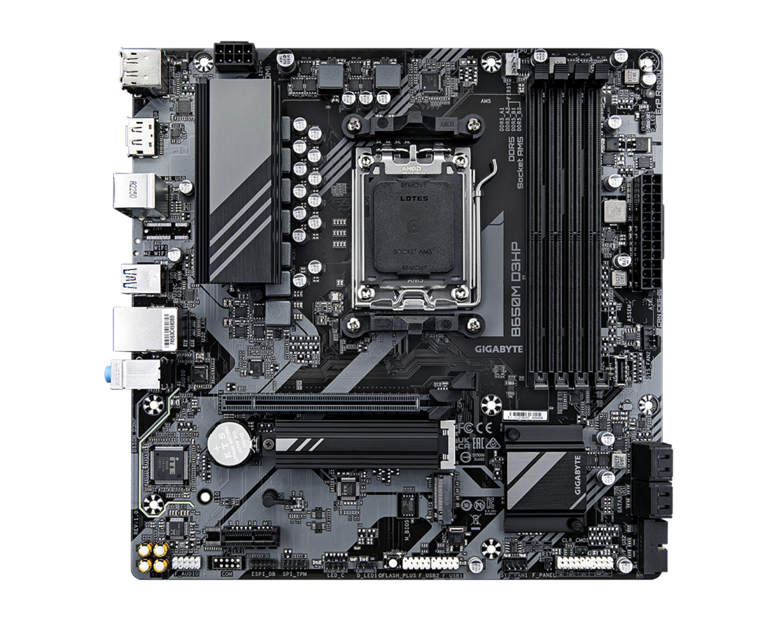 Foto 3 pulgar | Tarjeta Madre Gigabyte Micro-atx B650m D3hp S-am5 Amd B650 Hdmi 192gb Ddr5 Para Amd