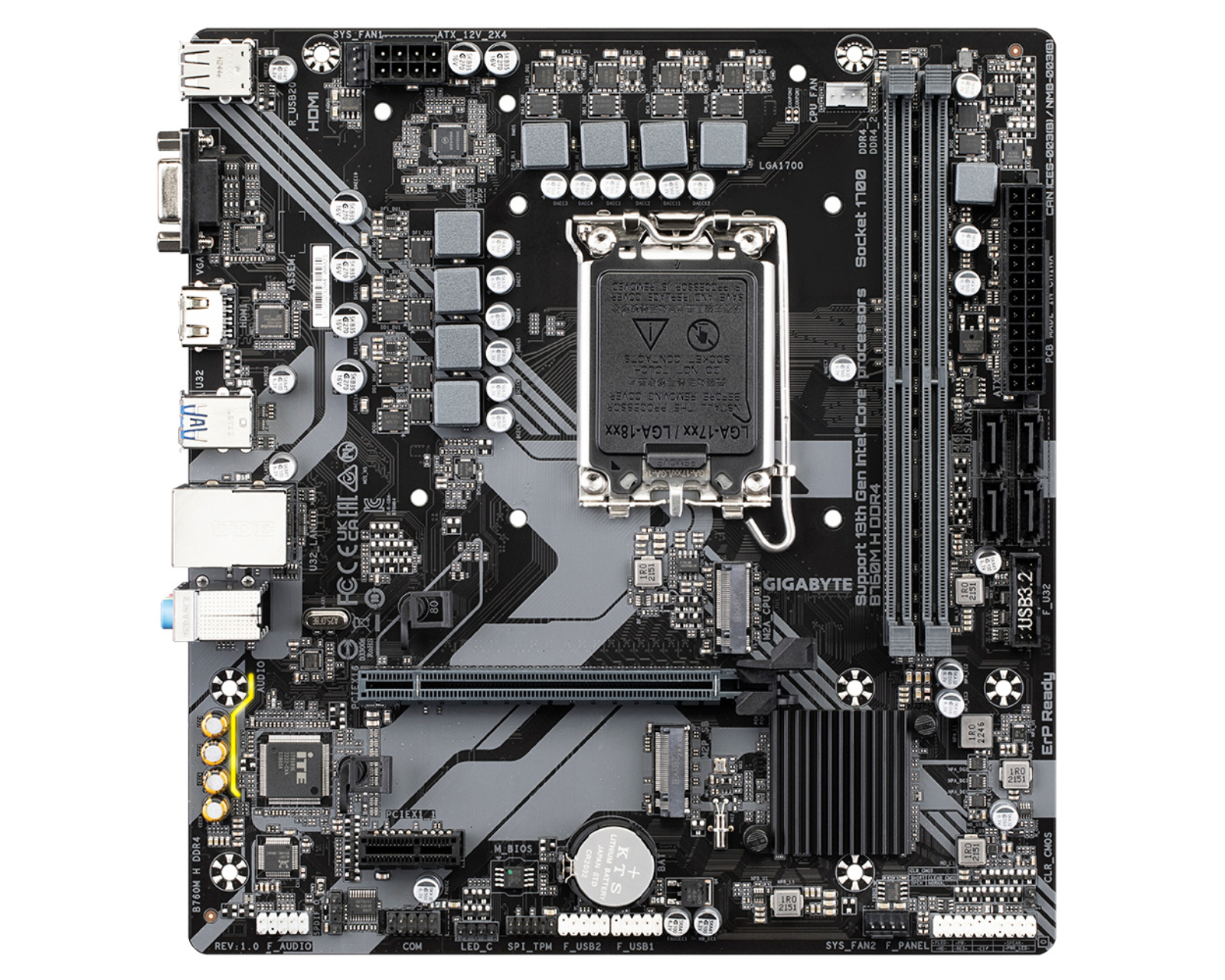 Foto 3 pulgar | Tarjeta Madre Gigabyte Micro-atx B760m H Ddr4 S-1700 Intel B760 Express Hdmi 64gb Ddr4 Para Intel