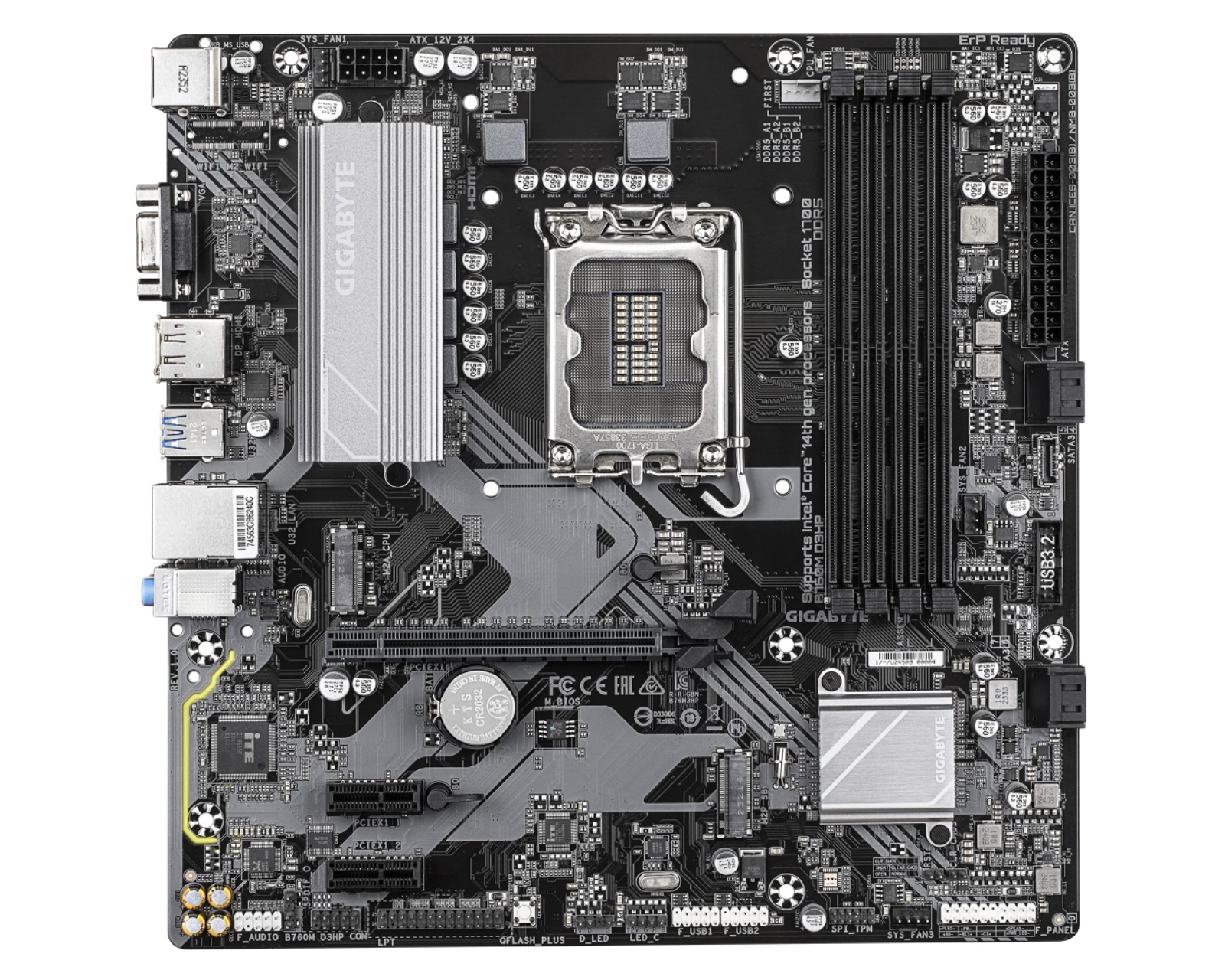 Foto 3 pulgar | Tarjeta Madre Gigabyte B760m D3hp Micro Atx Lga 1700 Intel B760 128gb Ddr4 Hdmi Dp Para Intel