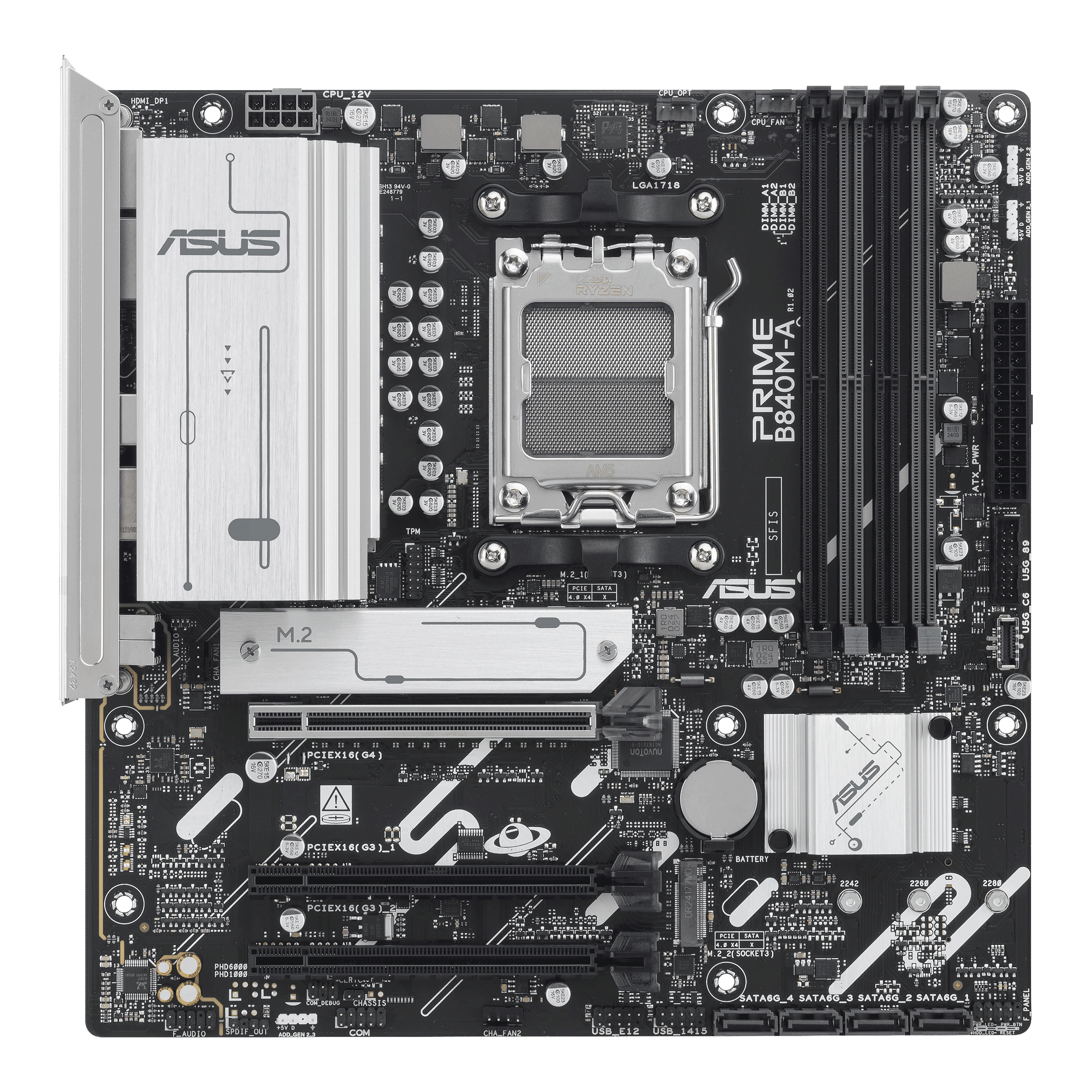 Mb Asus Prime B840m-a Amd Am5 256gb Ddr5 M-atx Hdmi 90mb1j20-m0eay0