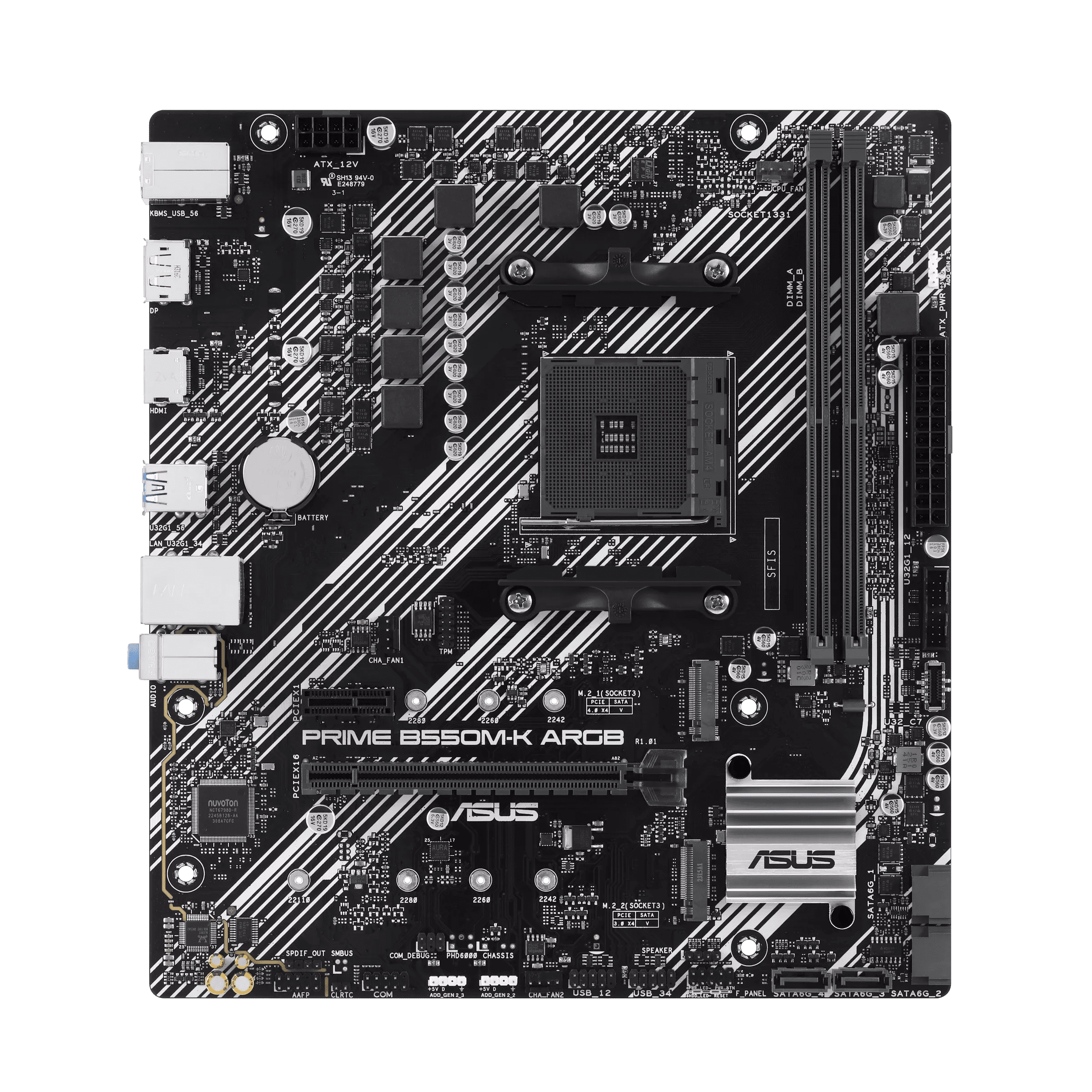 Foto 1 | Mb Asus Prime B550m-k Am4 Ddr4 Atx Hdmi Dvi 90mb14v0-m0eay0