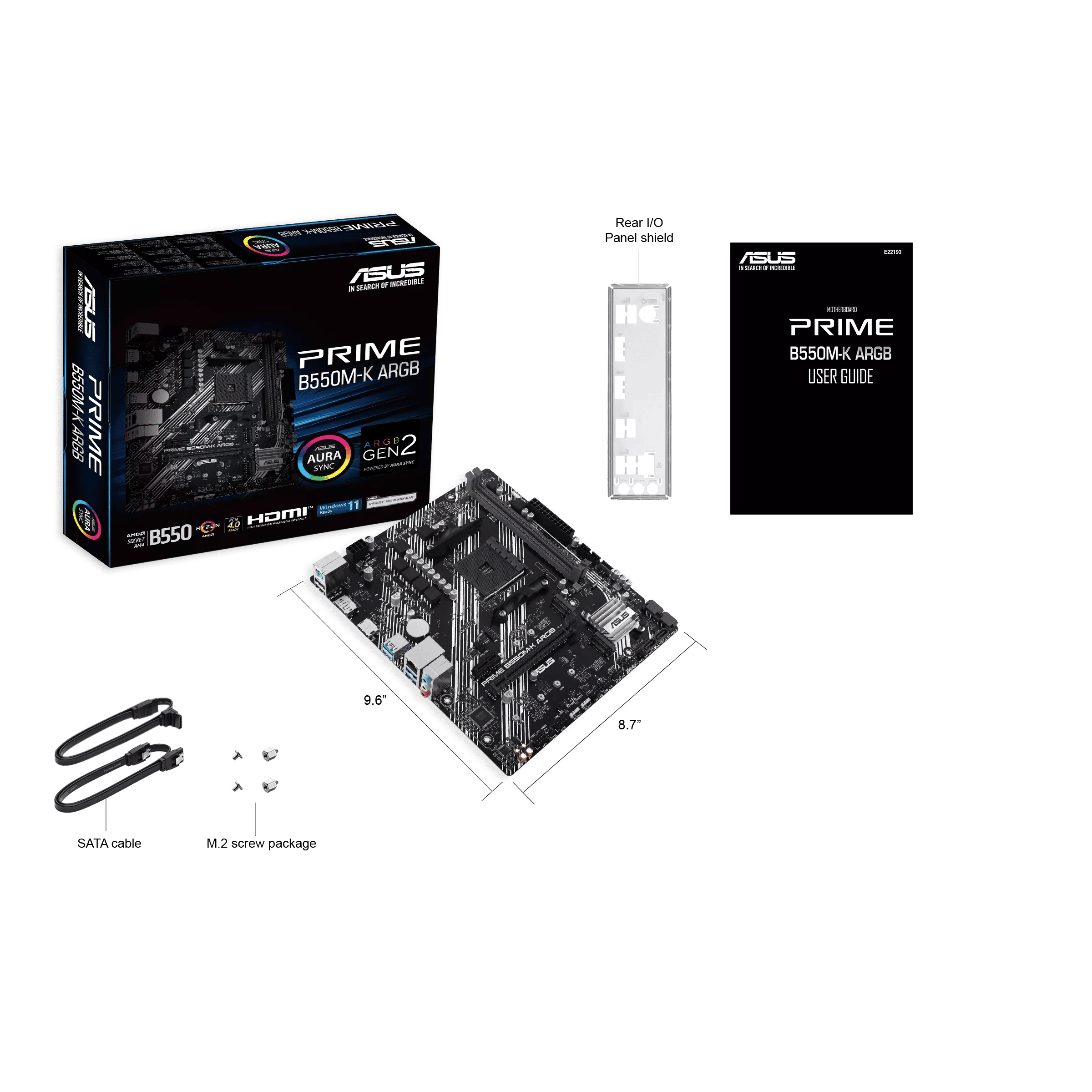 Foto 7 | Mb Asus Prime B550m-k Am4 Ddr4 Atx Hdmi Dvi 90mb14v0-m0eay0