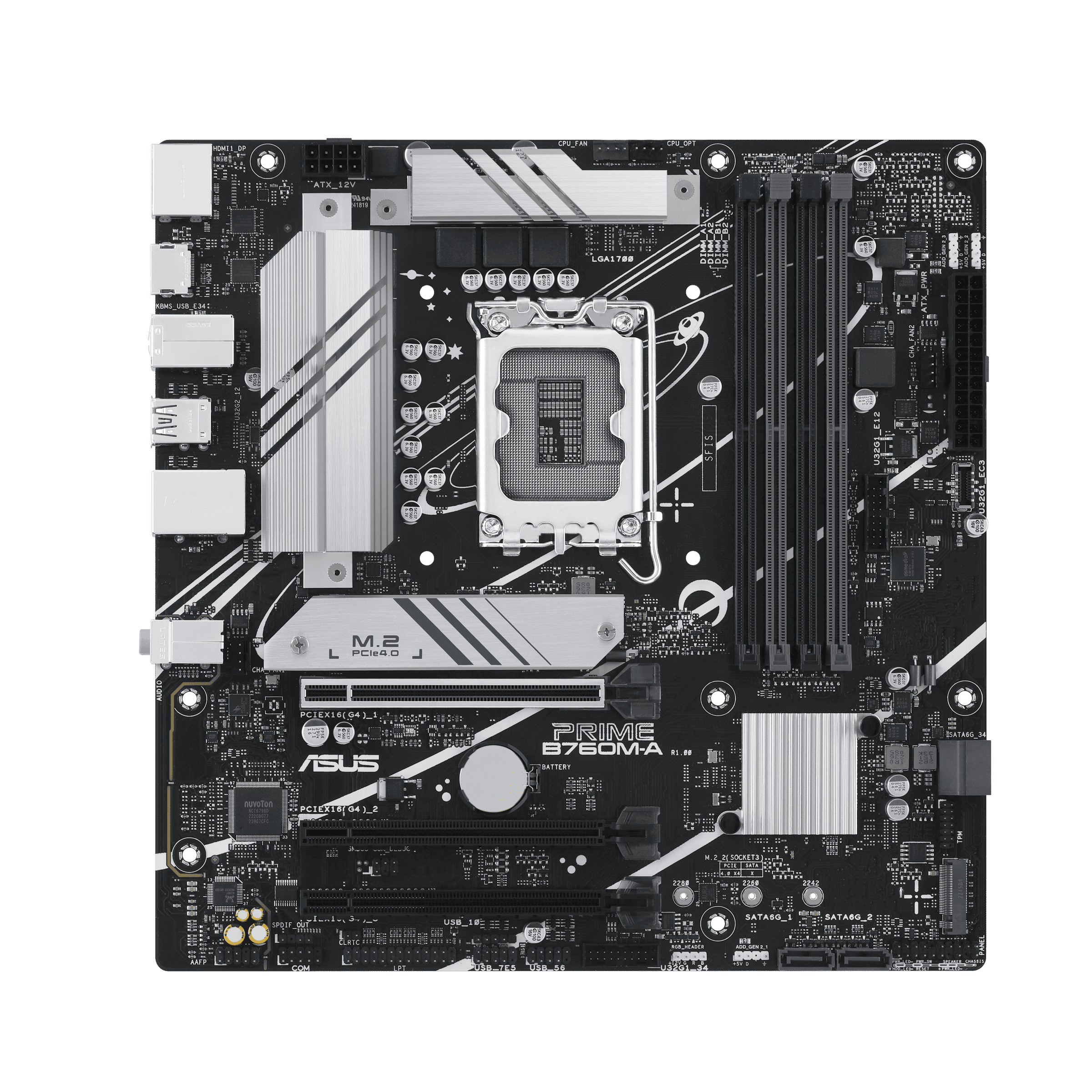 Foto 1 | Mb Asus Prime B760m-a-csm Intel Lga1700 128gb Ddr5 Atx Hdmi Dp 90mb1ek0-m0eayc